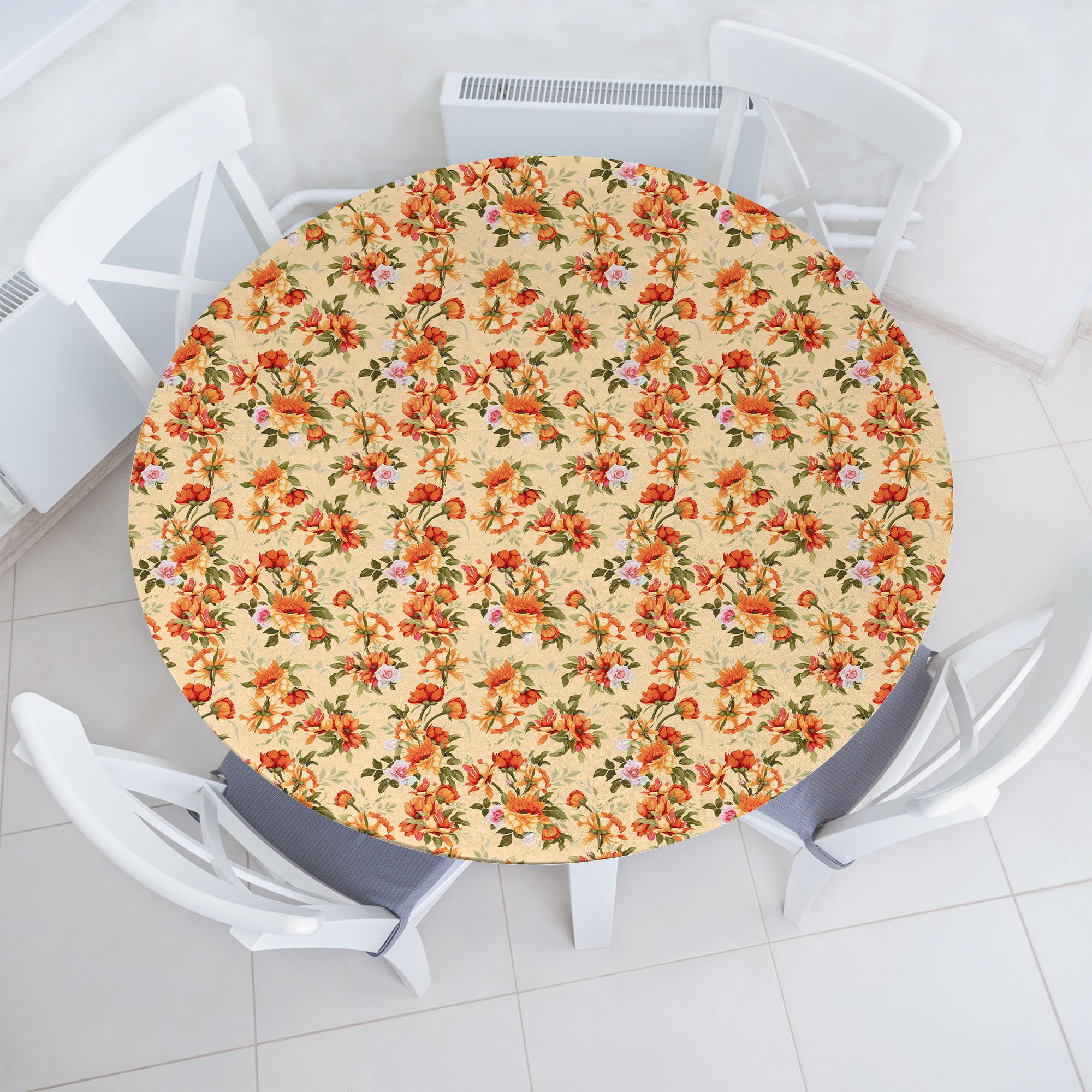 Tischdecke Rundum-elastische Stofftischdecke