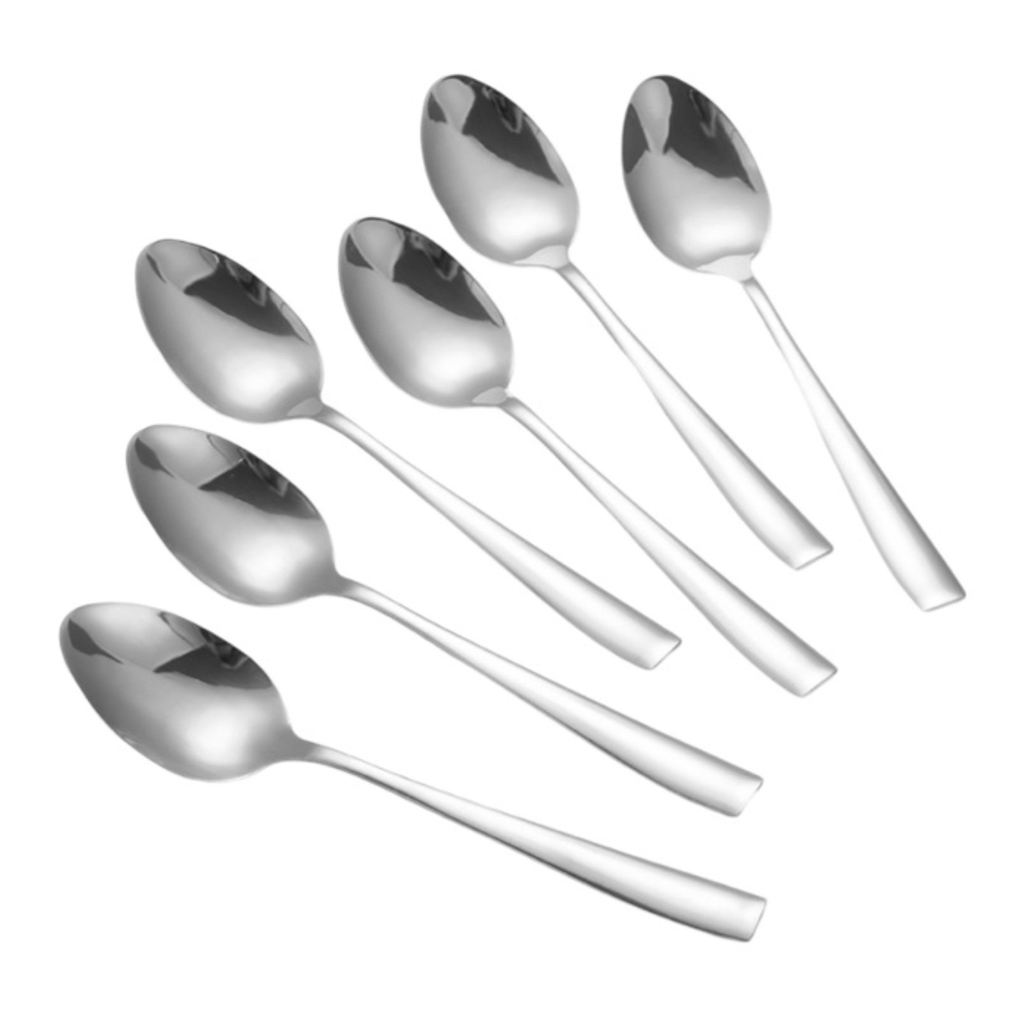 Cheffinger Besteck-Set Modernes 6er Set Menülöffel - Besteck-Set aus hochwertigem Edelstahl, Edelstahl