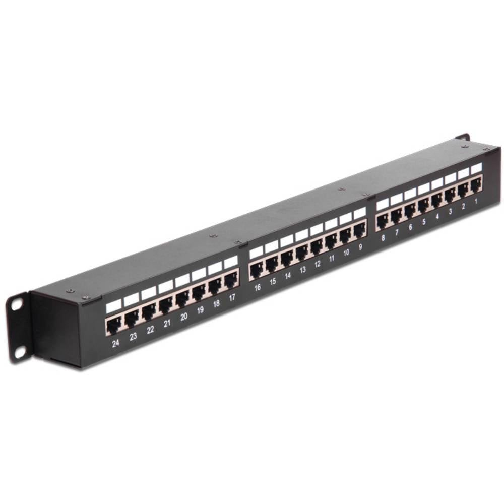 Delock 43295 Patch-Panel 1 HE Schwarz Netzwerk-Patch-Panel