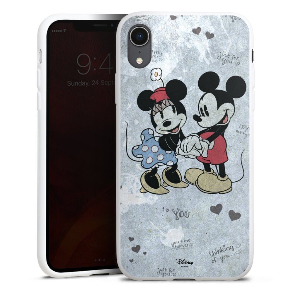 DeinDesign Handyhülle Disney Mickey & Minnie Mouse Vintage Mickey&Minnie In Love, Apple iPhone Xr Silikon Hülle Bumper Case Handy Schutzhülle