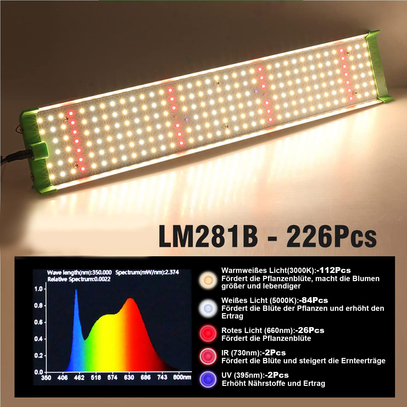 Rosnek Pflanzenlampe LED Pflanzenllicht Vollspektrum 85W günstig online kaufen