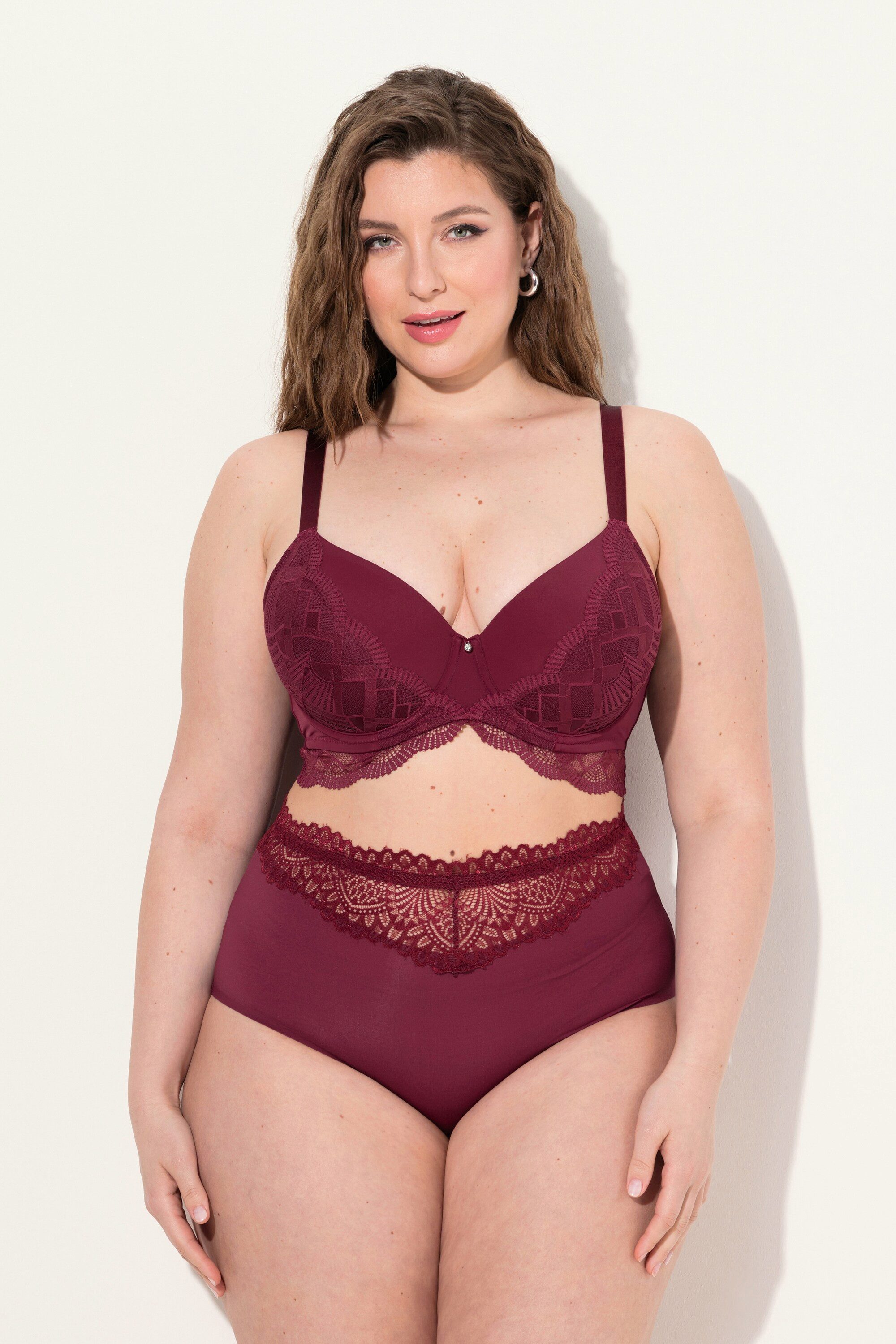 Ulla Popken Longline-BH TRUYOU Bügel-BH Spitze Softcups