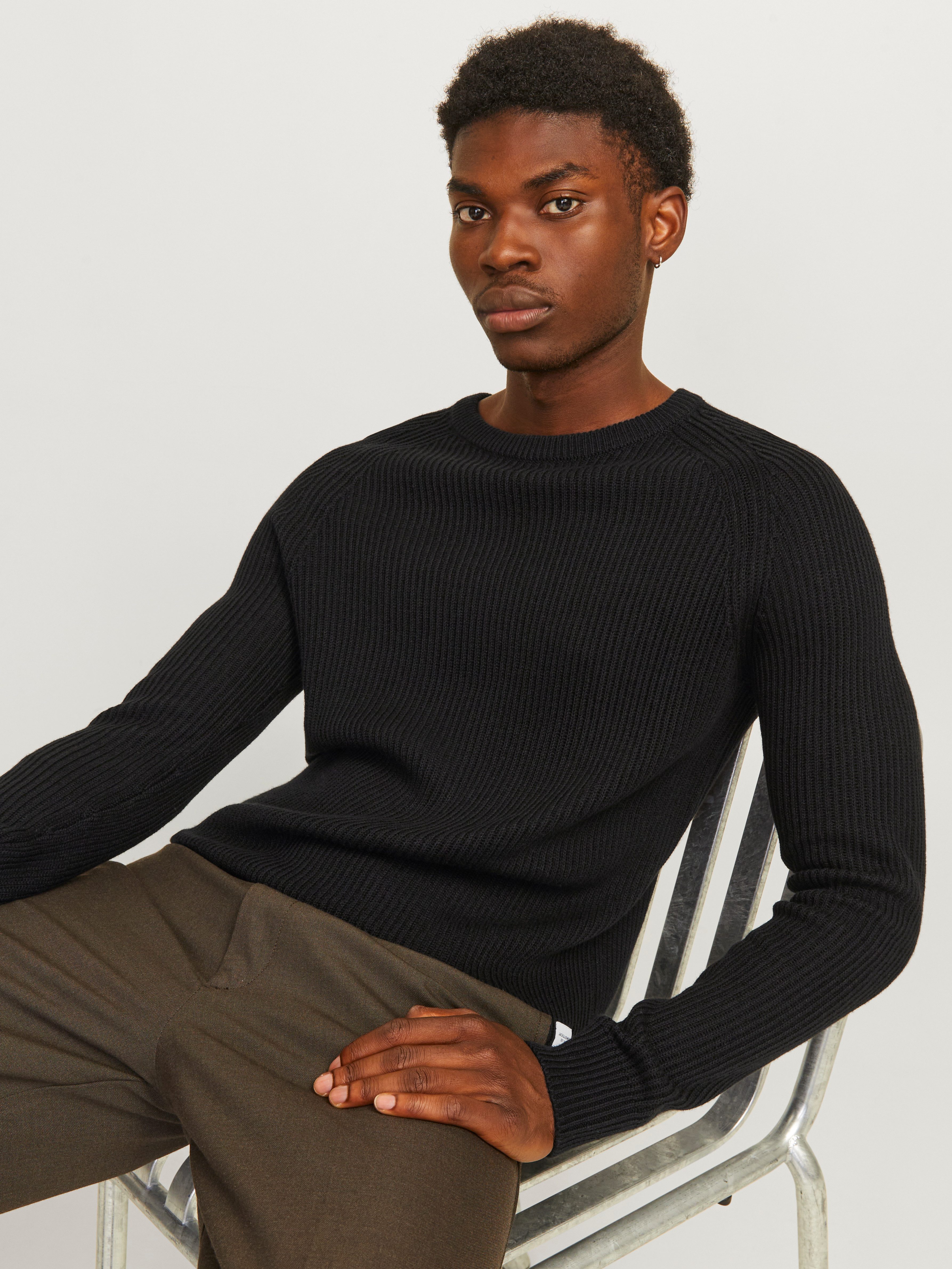 Jack & Jones Rundhalspullover JJPANNEL KNIT günstig online kaufen