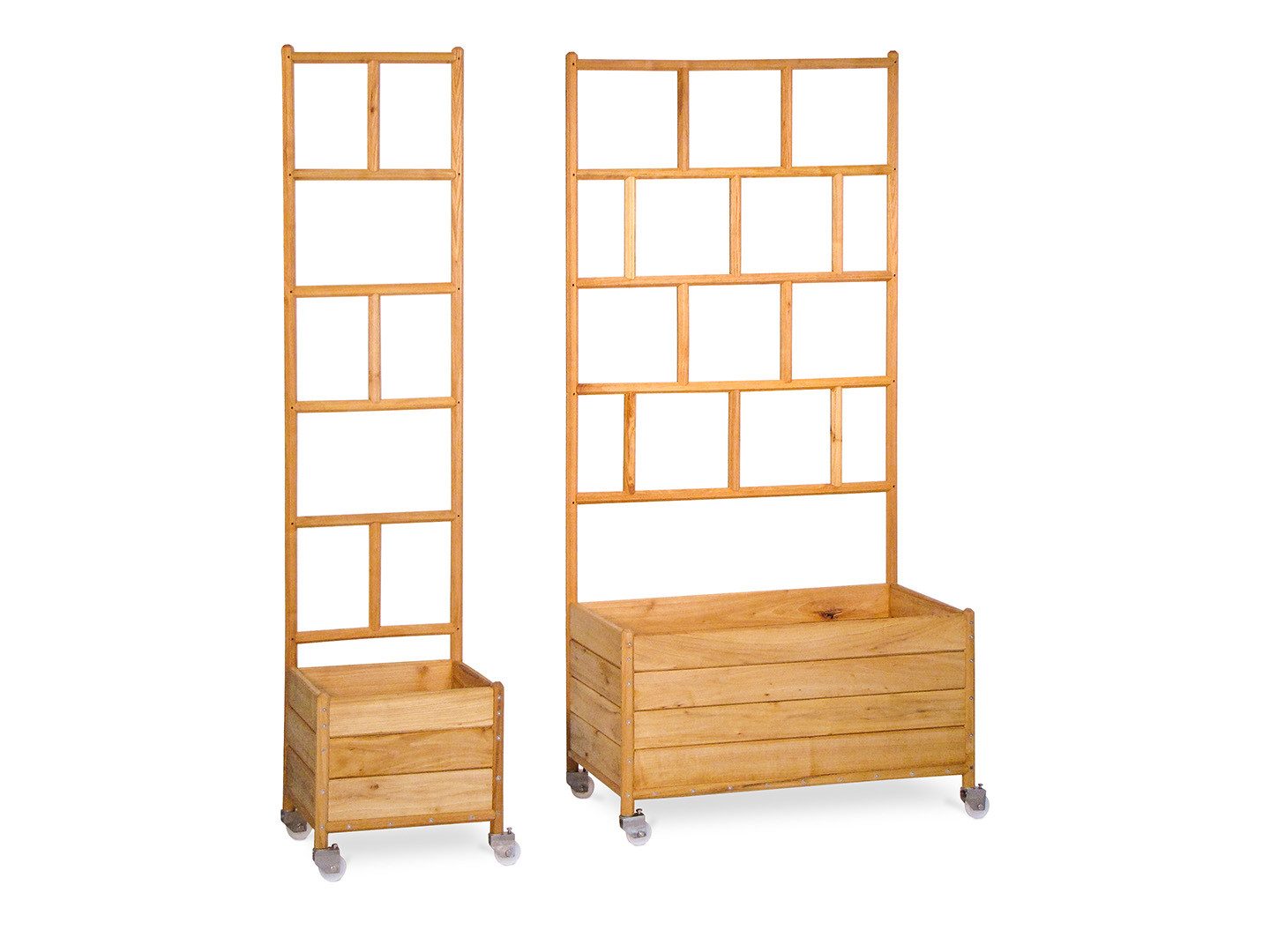 robiniapro Pflanzkübel Pflanzkasten mit Rankgitter (191 cm hoch) aus