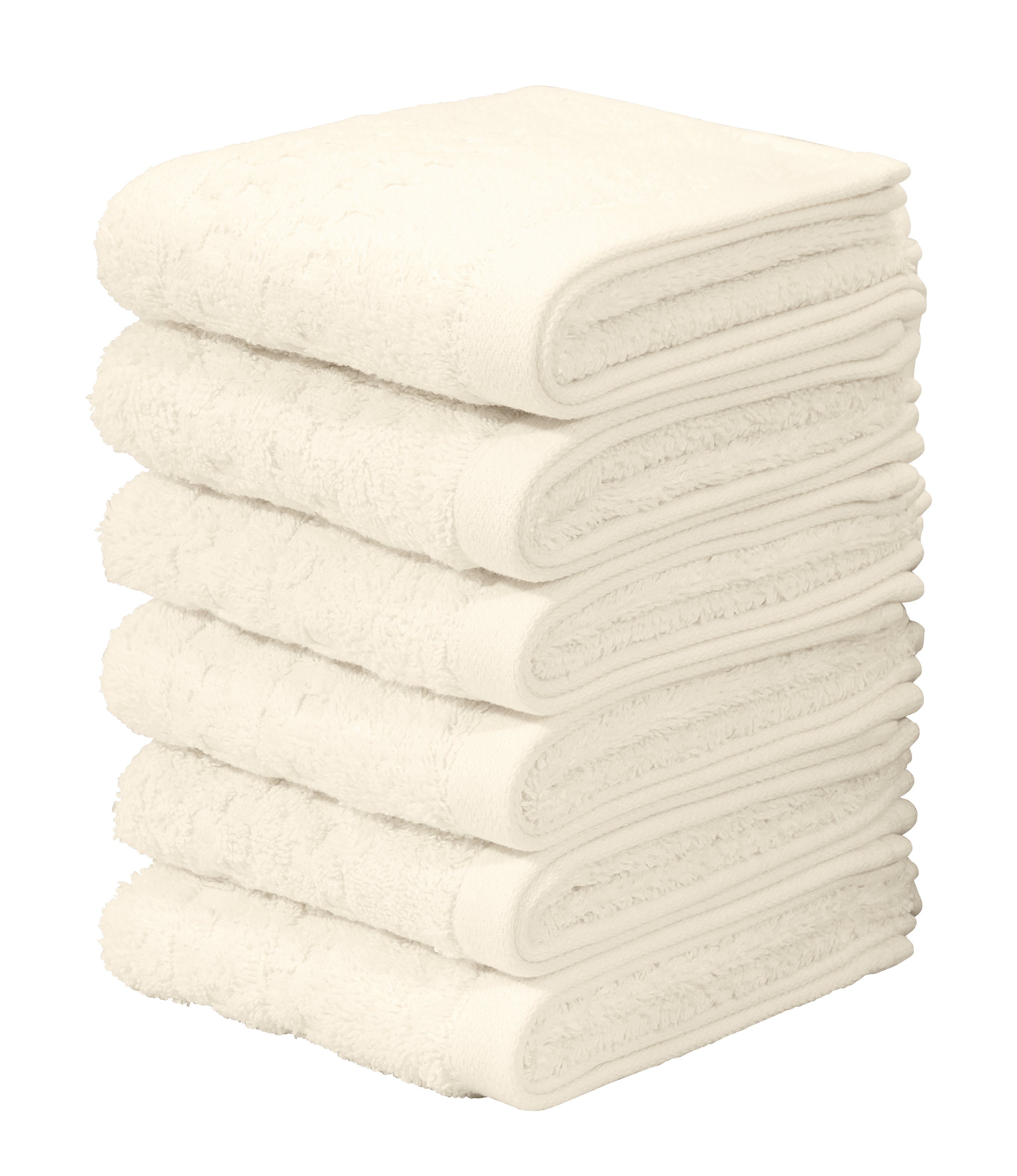 OTTO home Gästehandtücher Regona, Gästehandtücher 30x50cm, flauschig und weich, 500 gr/m², Frottier (Set, 6-St), Premium Handtücher mit Bordüre, Set, 100% Baumwolle, 5 Jahre Garantie
