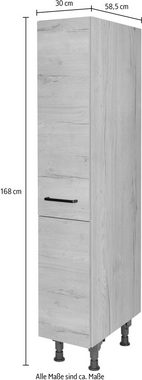 nobilia® Apothekerschrank "Structura", mit 4 Einhängekörben, Breite 30 cm, Höhe 167,8 cm, vormontiert, Ein- und Auszugsdämpfung SoftStoppPro