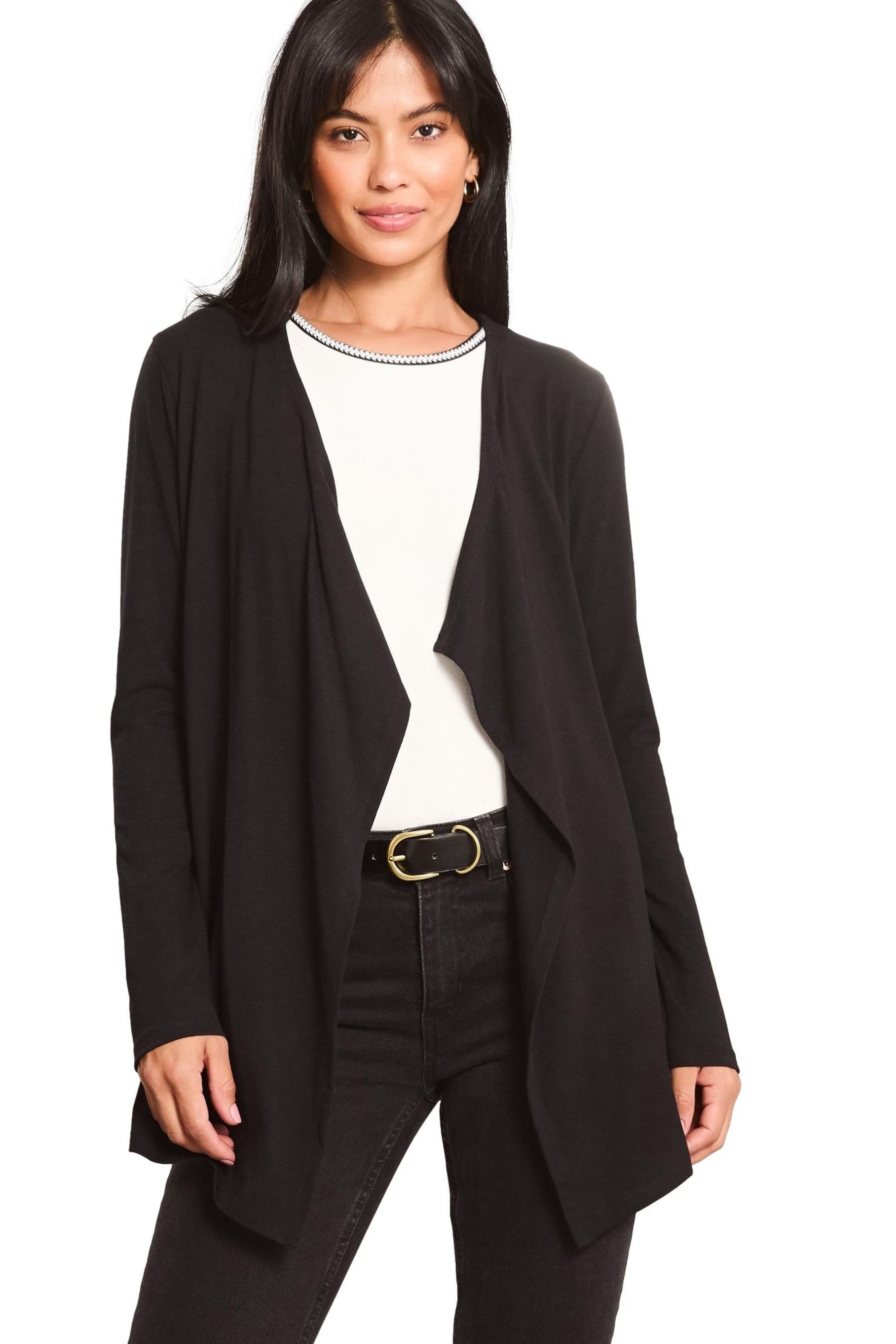 Strickjacke Lipsy Strickjacke mit Wasserfallkragen, Regular