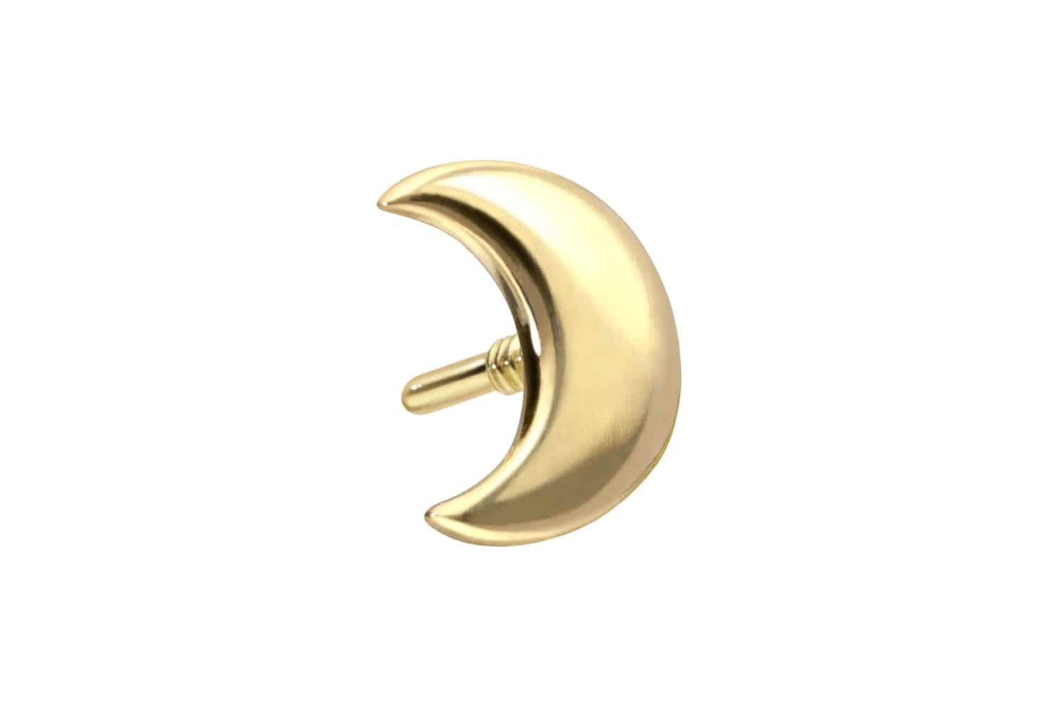 Piercing-Set 14 Karat Gold Schraubaufsatz mit Außengewinde MOND