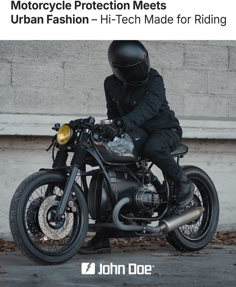 John Doe Motorradhose Stroker Cargo XTM Aramid-Schicht, Protektortaschen, wasserabweisend, Stretch