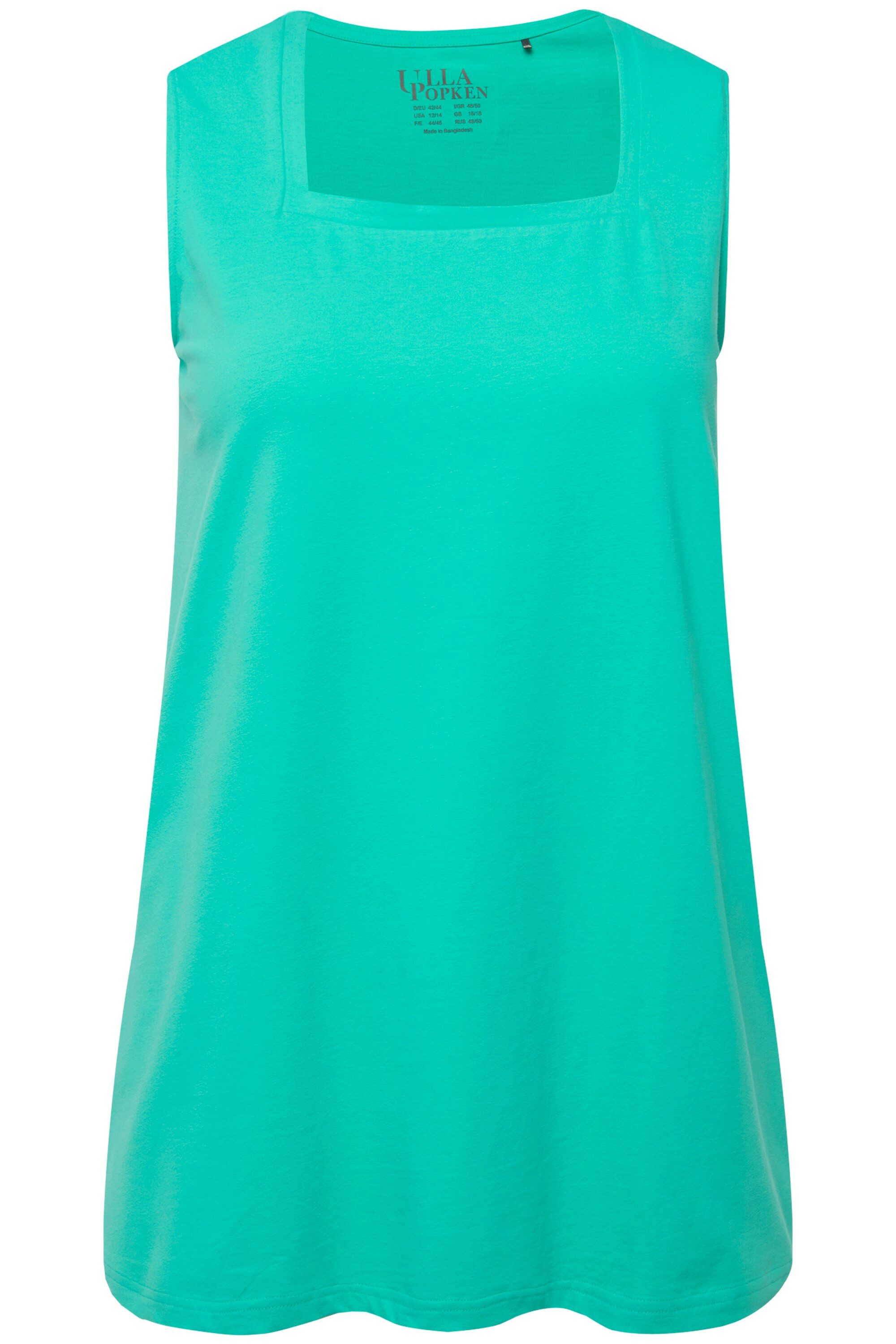 Ulla Popken Longshirt Longtop Classic Fit Carré-Ausschnitt ärmellos günstig online kaufen