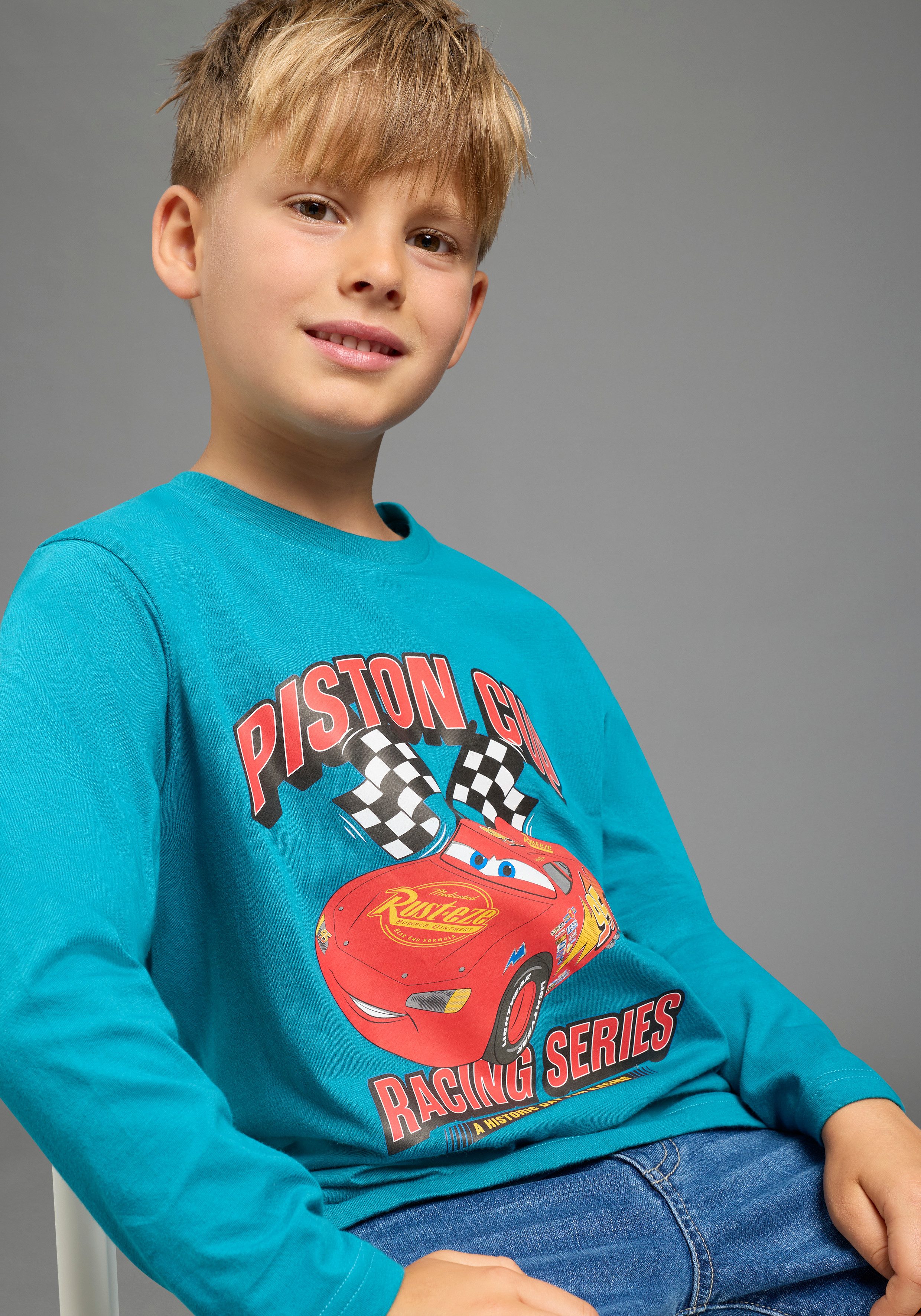 KIDSWORLD Langarmshirt CARS Lightning McQueen Shirt, Disney Basic-Passform, Langarm, modischer Stil