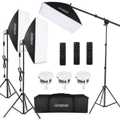 Andoer LED Studiobeleuchtung Photography Light Kit Softbox-Beleuchtungs Set (1-St)