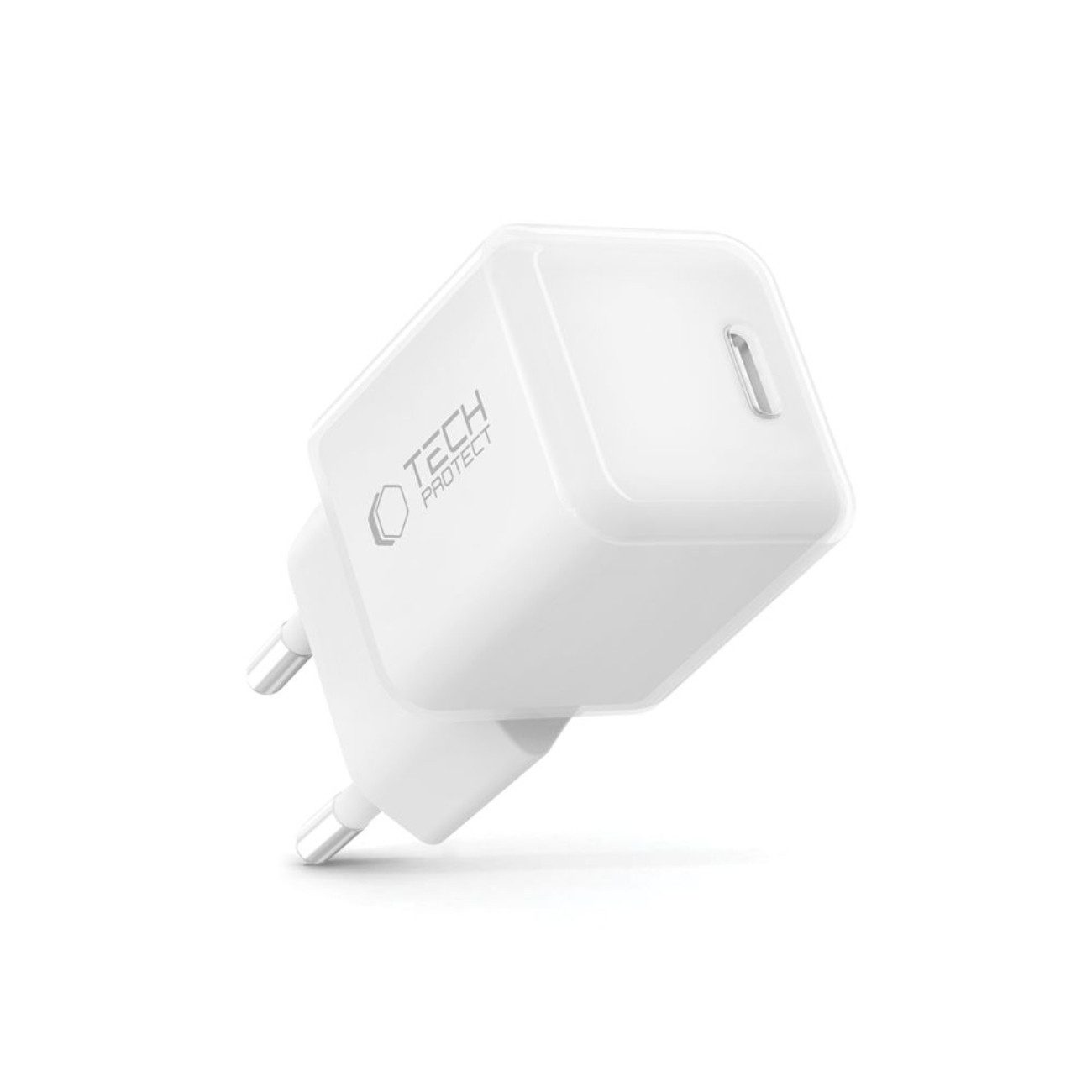 TECH PROTECT NCM25 USB-Ladegerät (Einzelartikel, Einzel-Ladegerät, Kompaktes USB-C-Schnellladegerät mit 25 W PD)