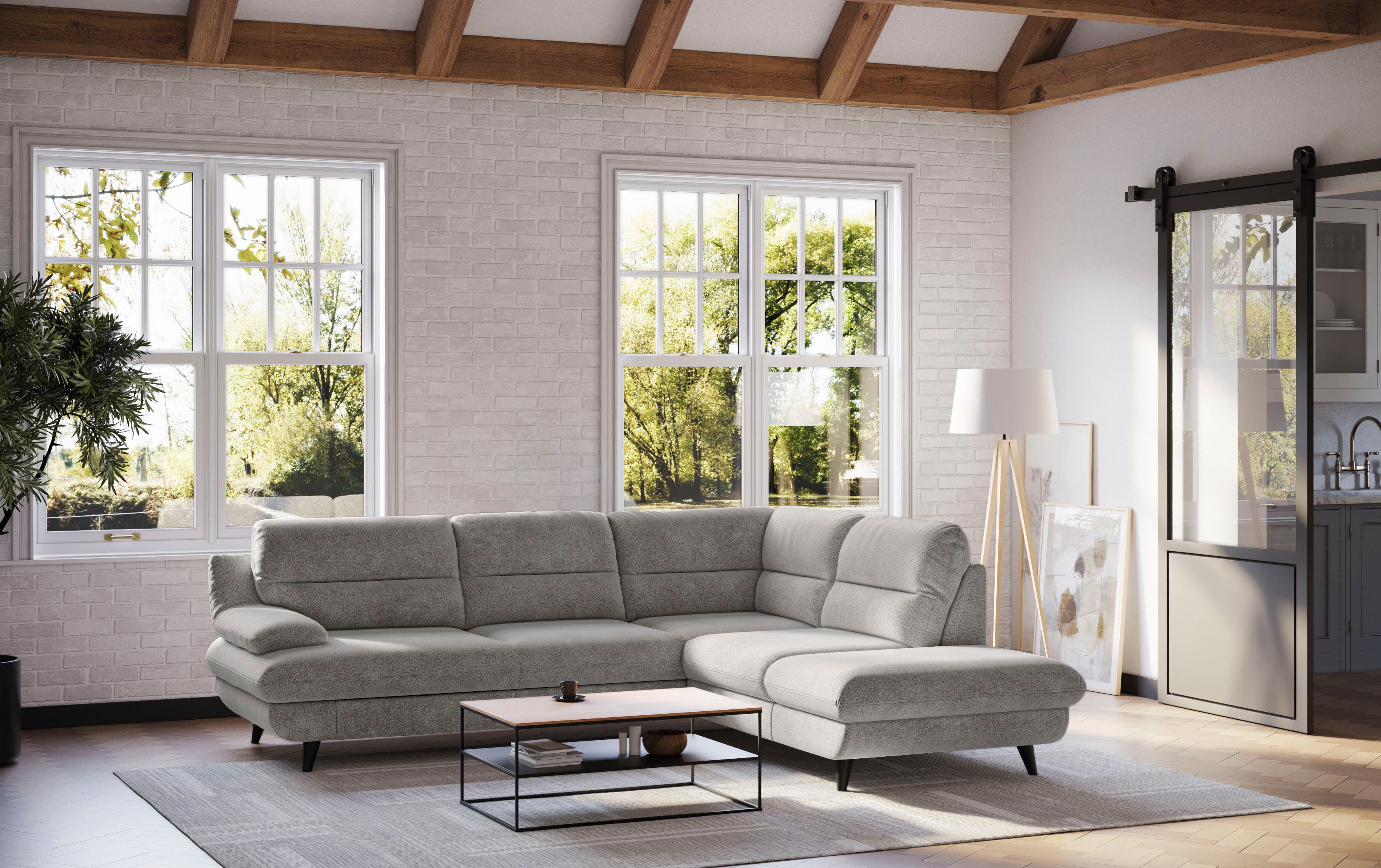 COTTA Ecksofa Pike L-Form, B: 266 cm, optional Bettfunktion & Bettkasten