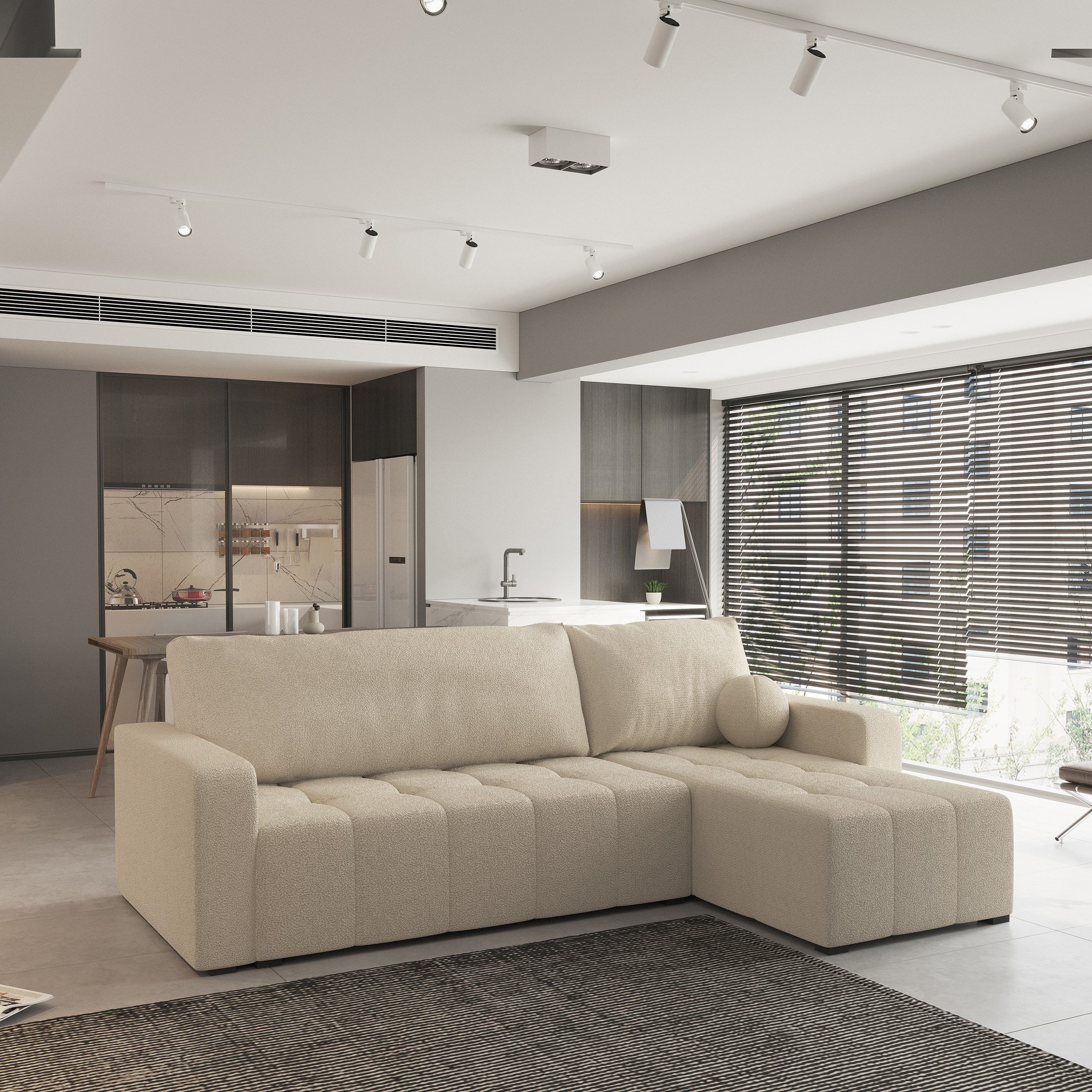 Masseno Ecksofa VOLIRA mit Schlaffunktion L-Form, Sofa mit Bettkasten günstig online kaufen