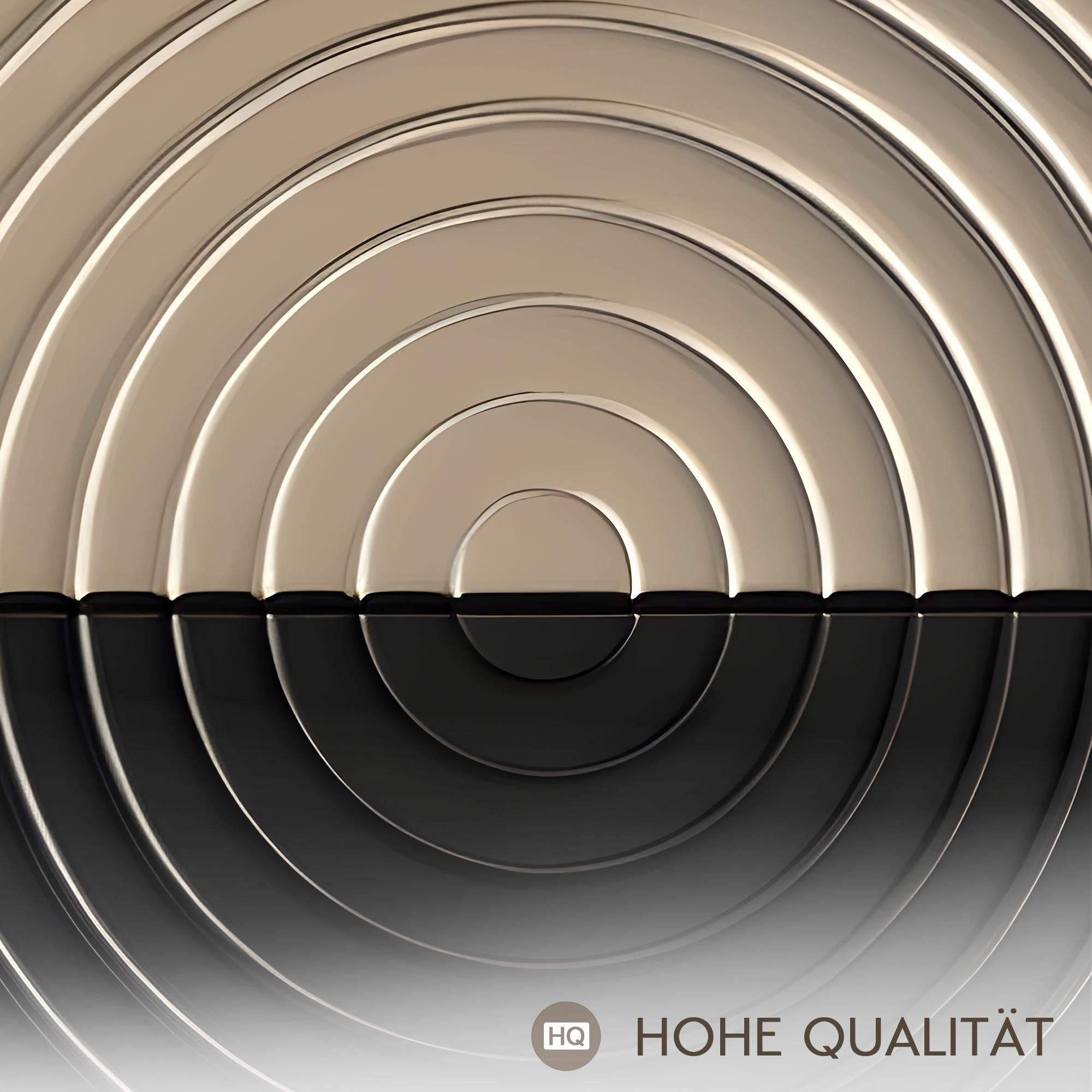 Novart Wandbild Schwarz Gold Abstrakte Kunst Formen Wohnzimmer