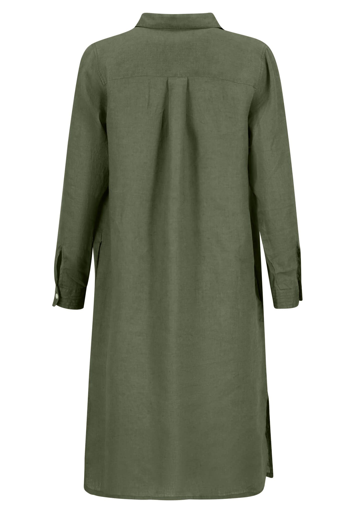 FYNCH-HATTON A-Linien-Kleid Dress linen longsleeve günstig online kaufen