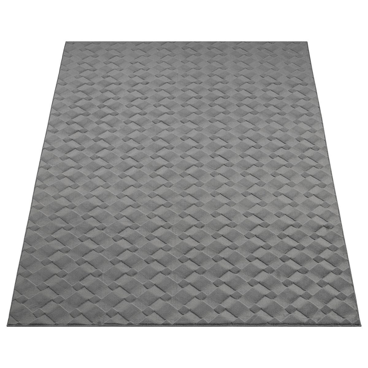Teppich, flauschiger weicher - 16 carpet, Anthrazit pflegeleicht moderner robust Flor, 3D-Optik, Anti-Rutsch, und the rechteckig, mm, Höhe: und Rio Teppich