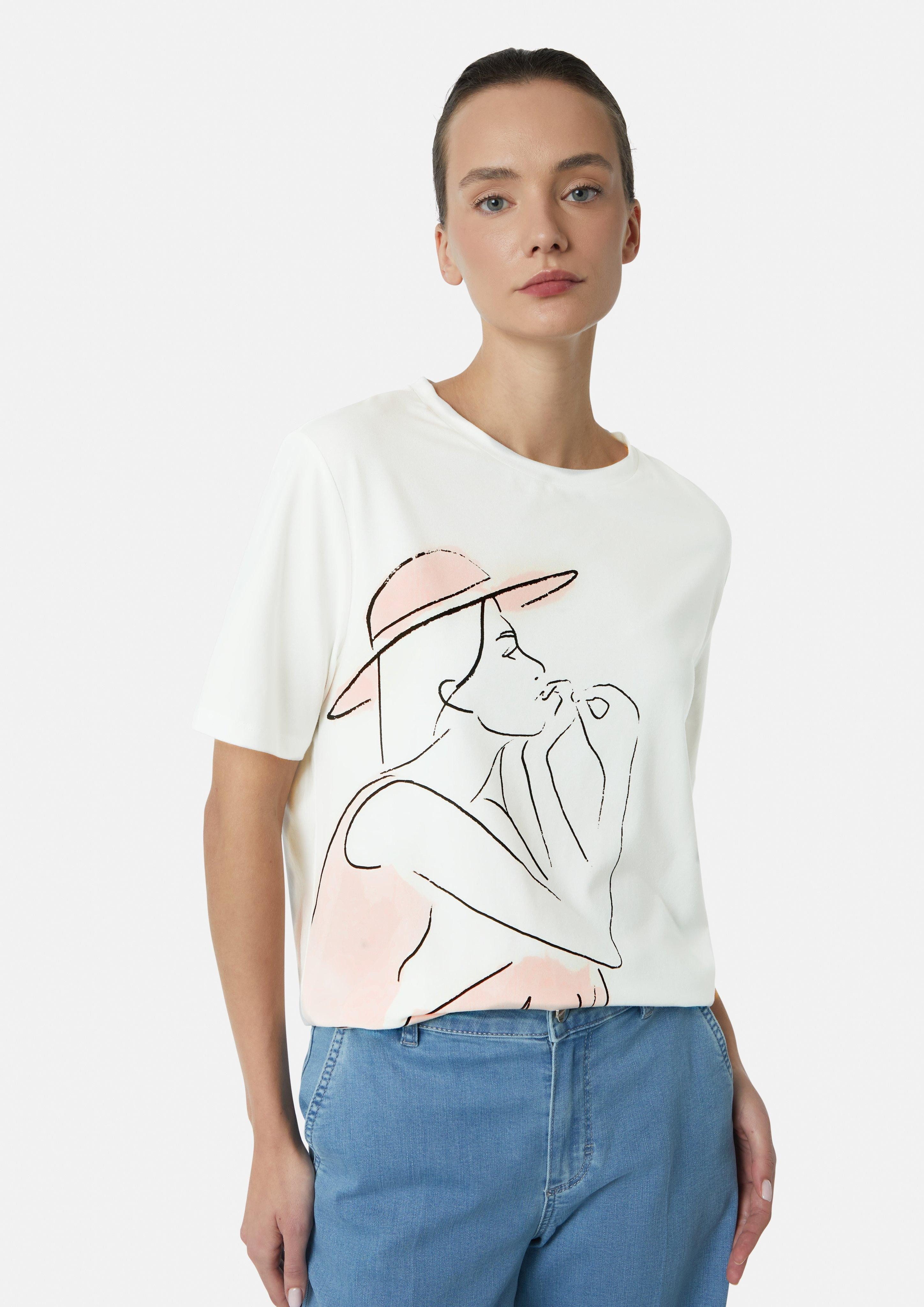 Comma Kurzarmshirt T-Shirt im Relaxed Fit günstig online kaufen