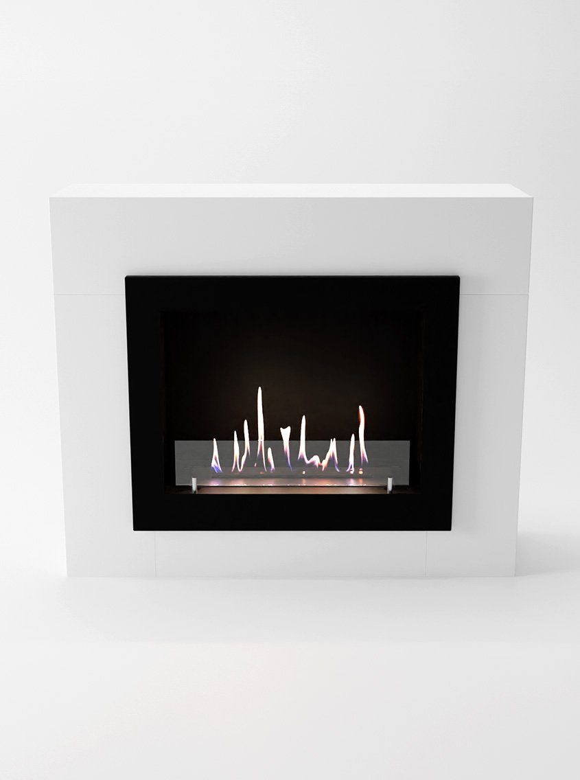 GLOW FIRE Echtfeuer-Dekokamin Alta Ethanol Kamin, Bioethanol Kamin mit 3h Brenndauer, Heizleistung bis 2 kw