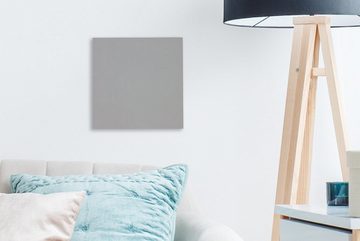 OneMillionCanvasses® Leinwandbild Metalldruck - Grau, (1 St), Leinwand Bilder für Wohnzimmer Schlafzimmer