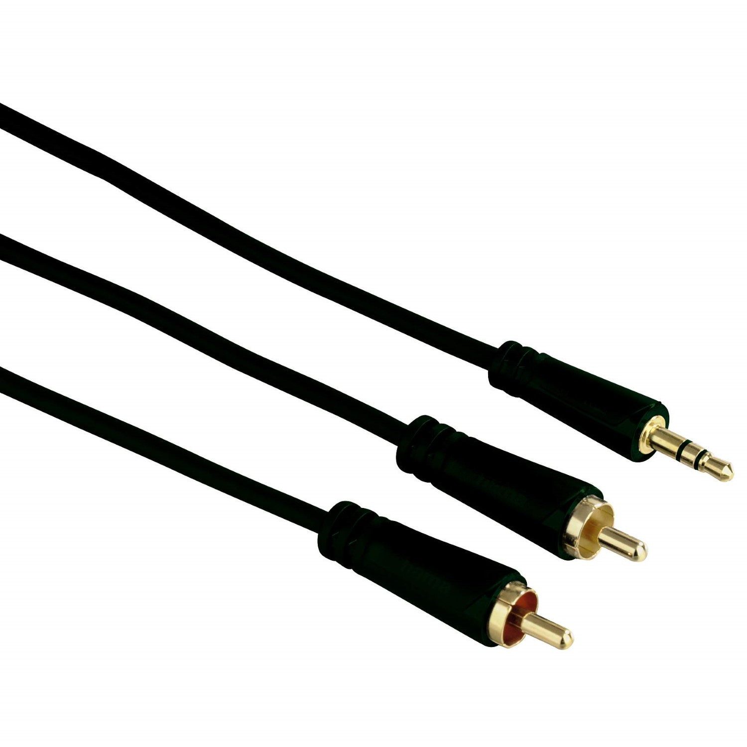 Hama 1,5m Audio Adapter-Kabel AUX vergoldet Audio-Kabel, 3,5-mm-Klinke, RCA-Stecker, Keine (150 cm), 3,5mm Klinken-Stecker auf 2x Chinch RCA Klinken-Kabel Audio-Adapter