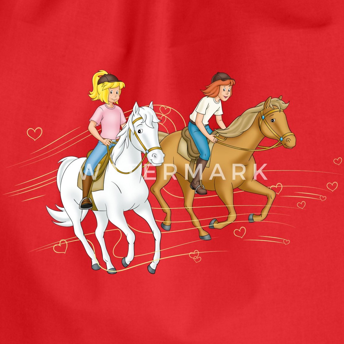 Spreadshirt Turnbeutel Bibi Und Tina Ausritt Mit Amadeus Und Sabrina Turnbeutel (1-tlg)