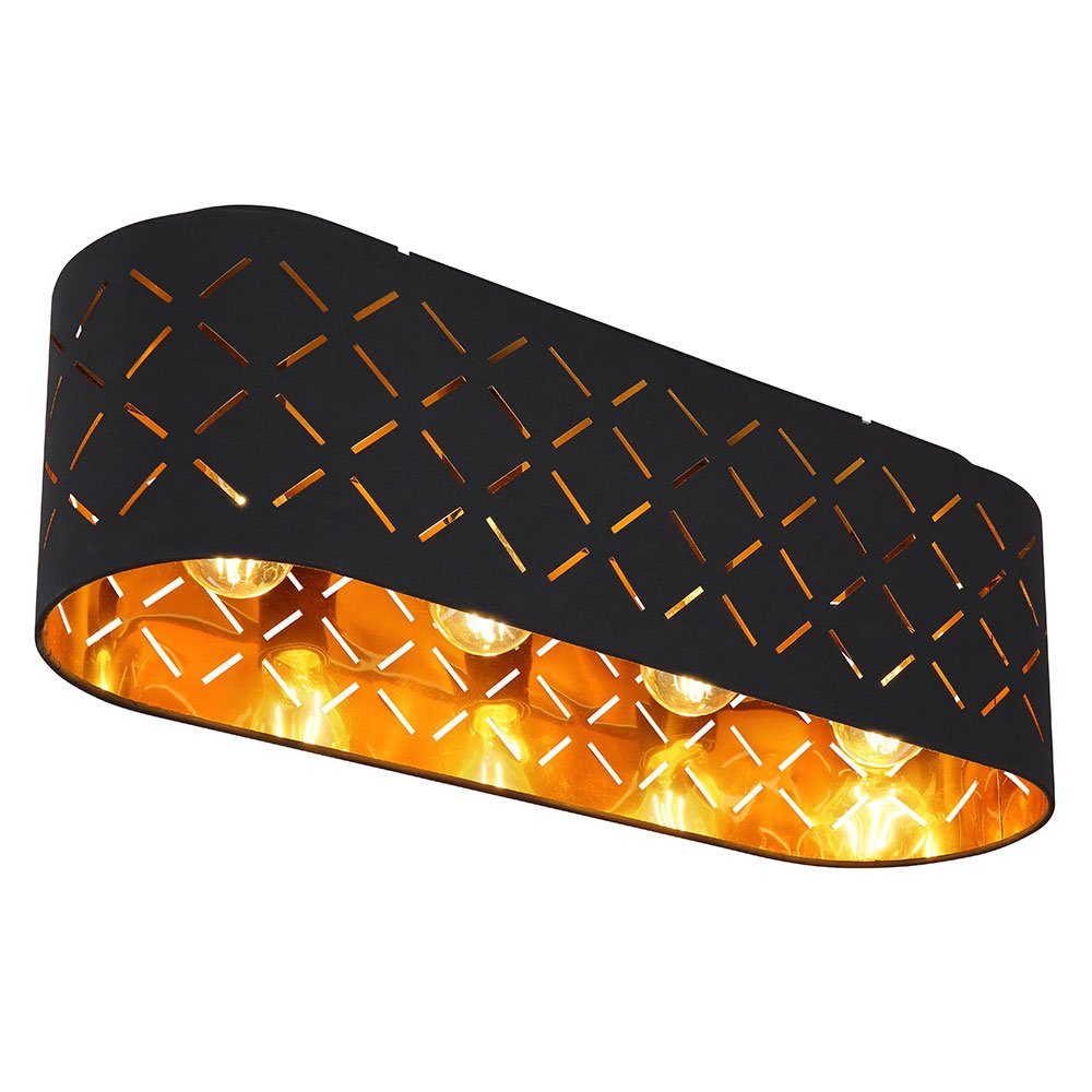 flammig Leuchtmittel Deckenleuchte nicht Deckenleuchte, Deckenlampe Esszimmer Stoffschirm inklusive, etc-shop 4