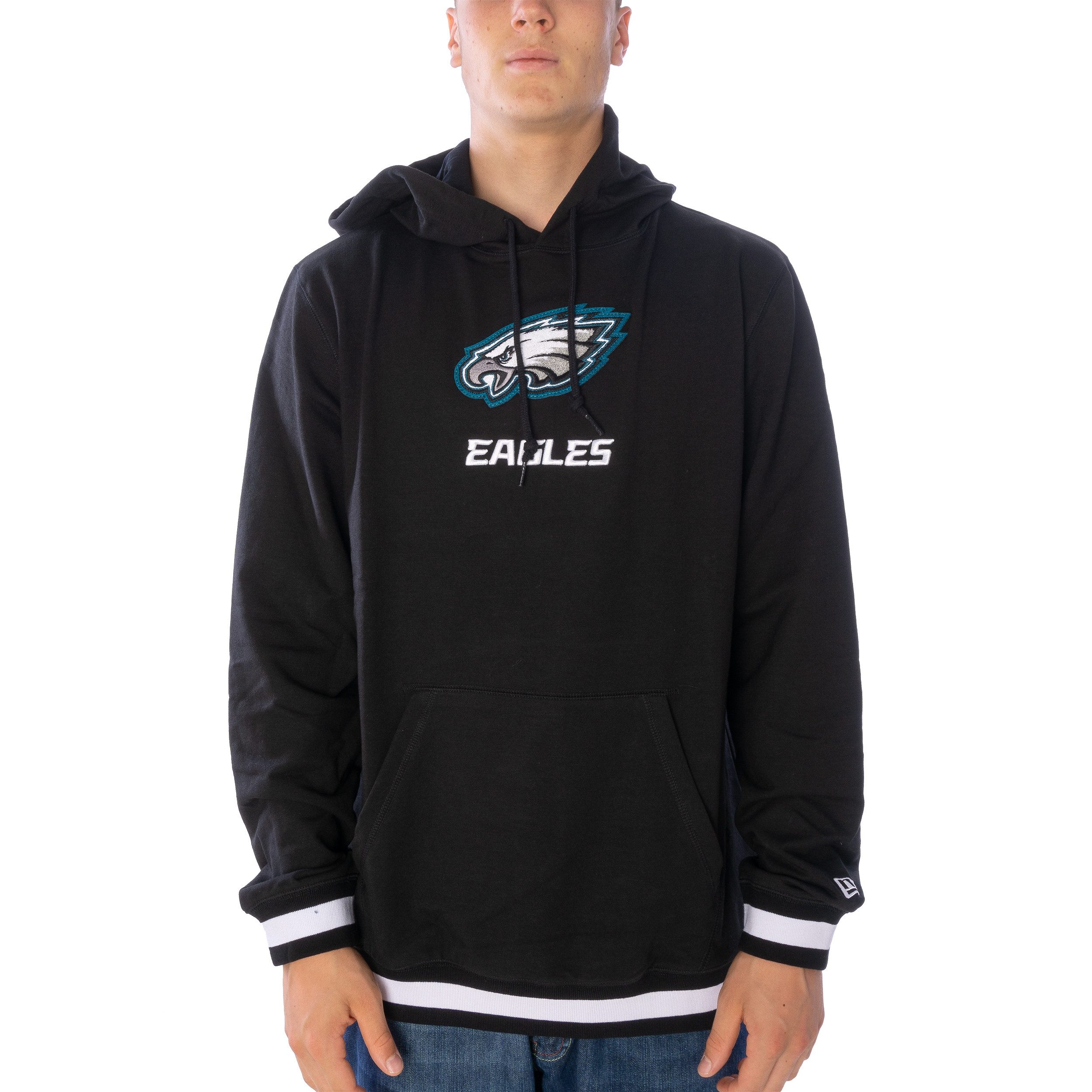 New Era Hoodie Hoodie New Era Logoselect Philadelphia Eagles (1-tlg) Kontraststreifen an Ärmeln und Bund