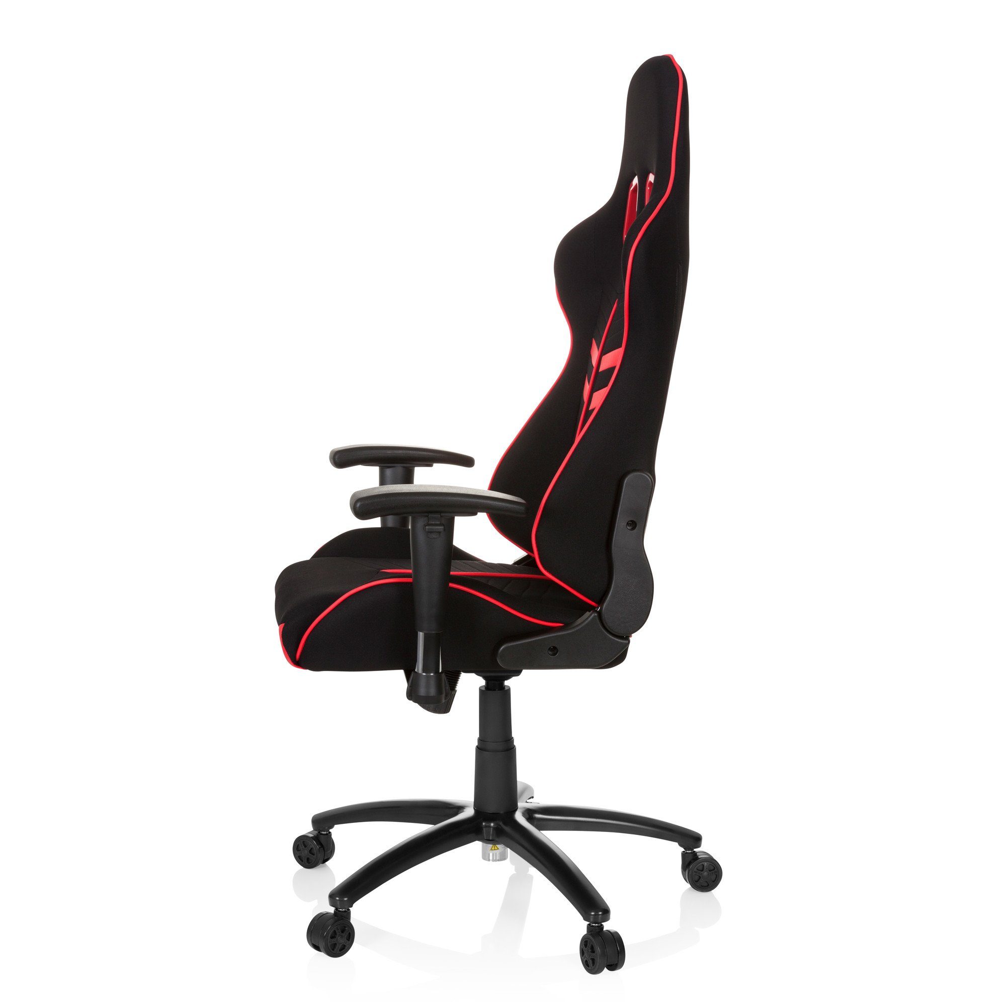 Schwarz/Rot I (1 Drehstuhl Bürostuhl St), LEAGUE hjh Gaming OFFICE Gamingstuhl ergonomisch PRO Stoff