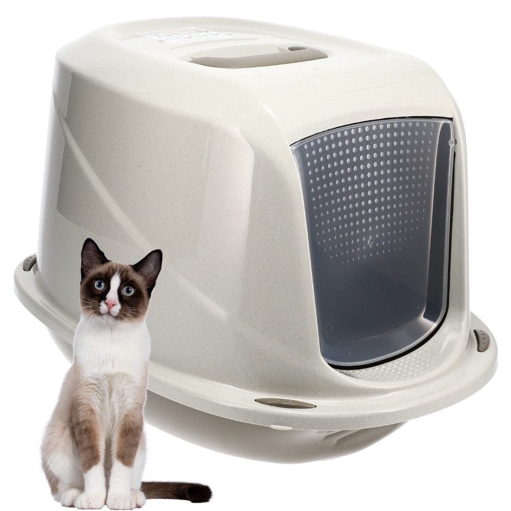 Katzentoilette Katzenklo mit Deckel Aktivkohlefilter Katzentoilette für große Katzen
