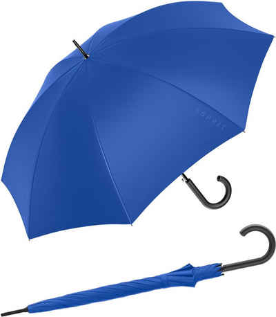 Esprit Stockregenschirm Damen-Regenschirm mit Automatik HW 2023, groß und stabil, in den Trendfarben, beaucoup blue
