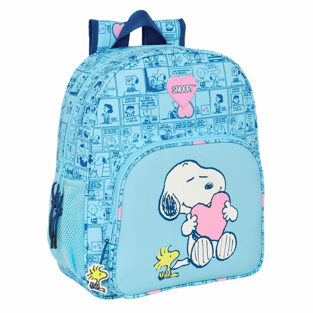 Snoopy Kinderrucksack Rucksack Kinderrucksack Freizeitrucksack Snoopy Love Blau 32x38x12 cm