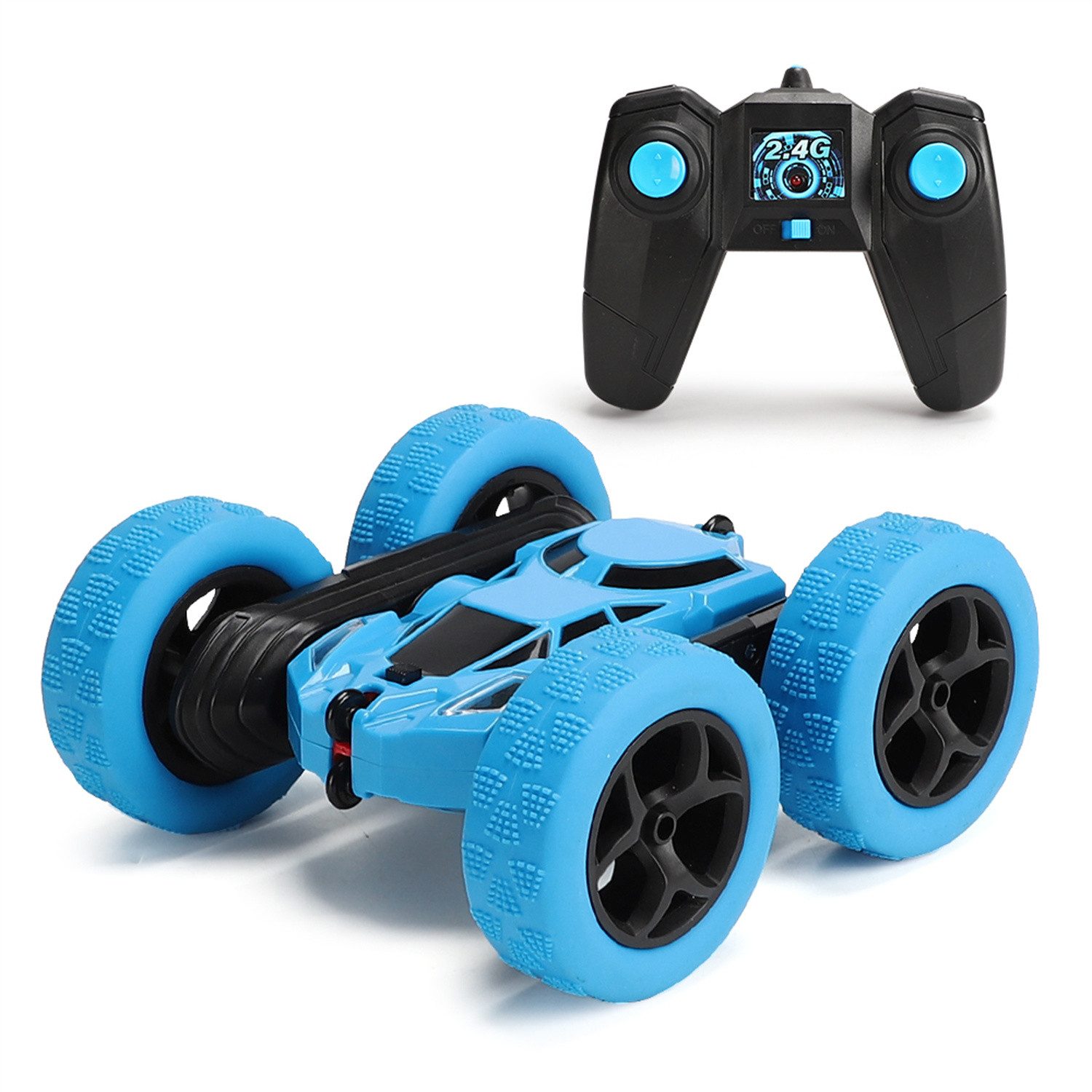 Spielzeug-Auto Ferngesteuertes Auto Stunt RC Cars, 2.4Ghz Doppelseitig 360° drehbarer