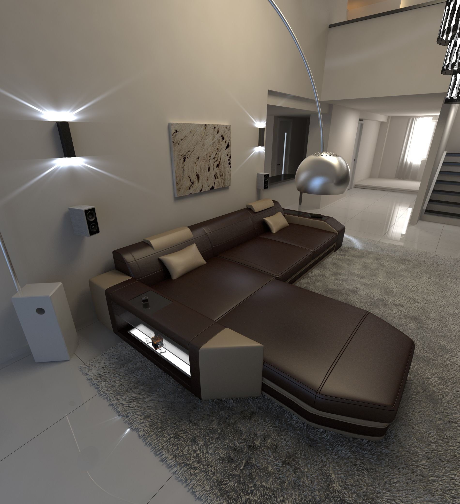 Sofa Dreams Ecksofa Ledercouch Sofa Leder günstig online kaufen