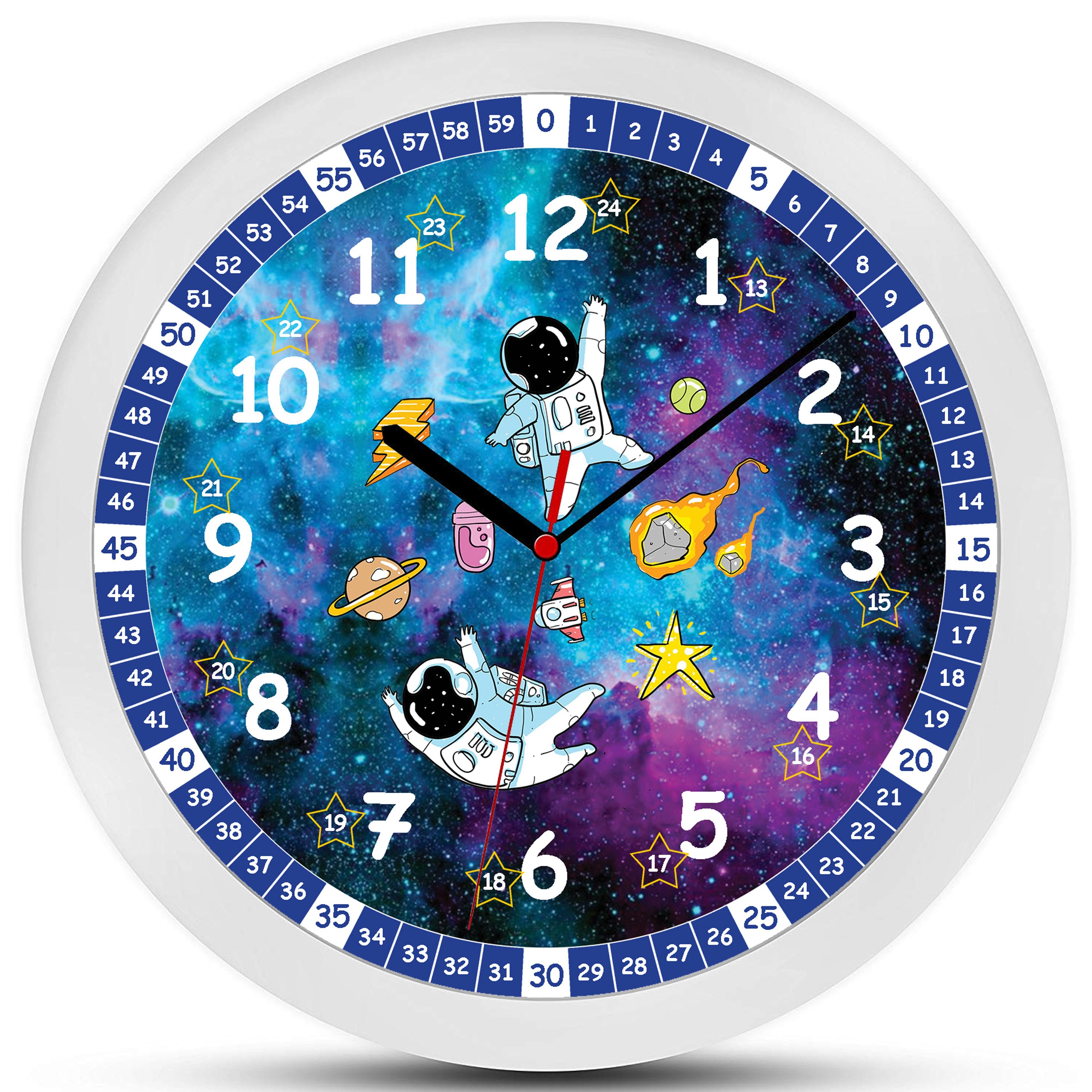 K&L Wall Art Wanduhr Kinder Lernuhr Kinderzimmer Wanduhr Uhrzeit lesen lern günstig online kaufen