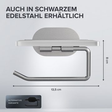 ovimar Toilettenpapierhalter Helnaes (1-St), aus Glas in Silber zur Zum Kleben