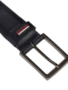 Tommy Hilfiger Ledergürtel BUSINESS 3.5 mit Metall-Label am Verschluss