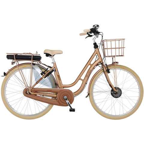 FISCHER Fahrrad E-Bike CITA RETRO 2.2 522, 7 Gang Shimano Nexus Schaltwerk, Nabenschaltung, Frontmotor, 522 Wh Akku, (mit Fahrradschloss), Pedelec