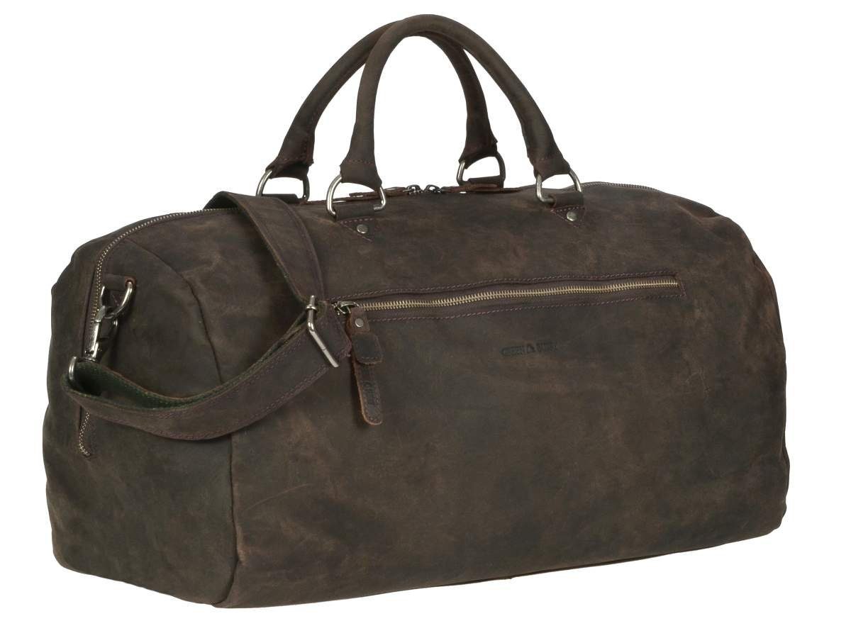 Leder, Greenburry Vintage Reisetasche Weekender, Sporttasche Revival,