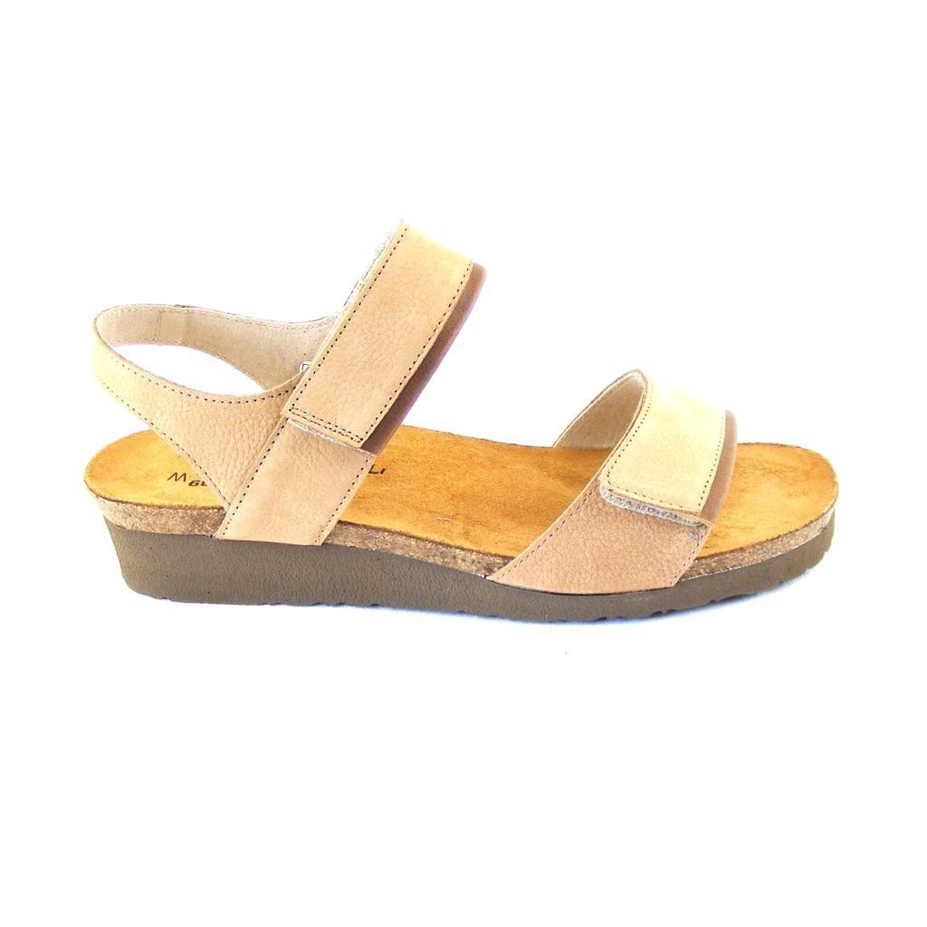 Sandalette weit Nubuk Leder Sandalen 16557 Fußbett Aisha Schuhe Damen Naot NAOT natur