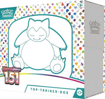 POKÉMON Sammelkarte Pokemon Karmesin & Purpur 151 Top Trainer Box - Deutsch