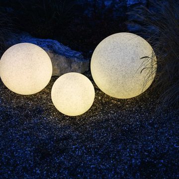 HEITRONIC Gartenleuchte LeuchtKugel Mundan in Granit 500mm E27, keine Angabe, Leuchtmittel enthalten: Nein, warmweiss, Gartenleuchten