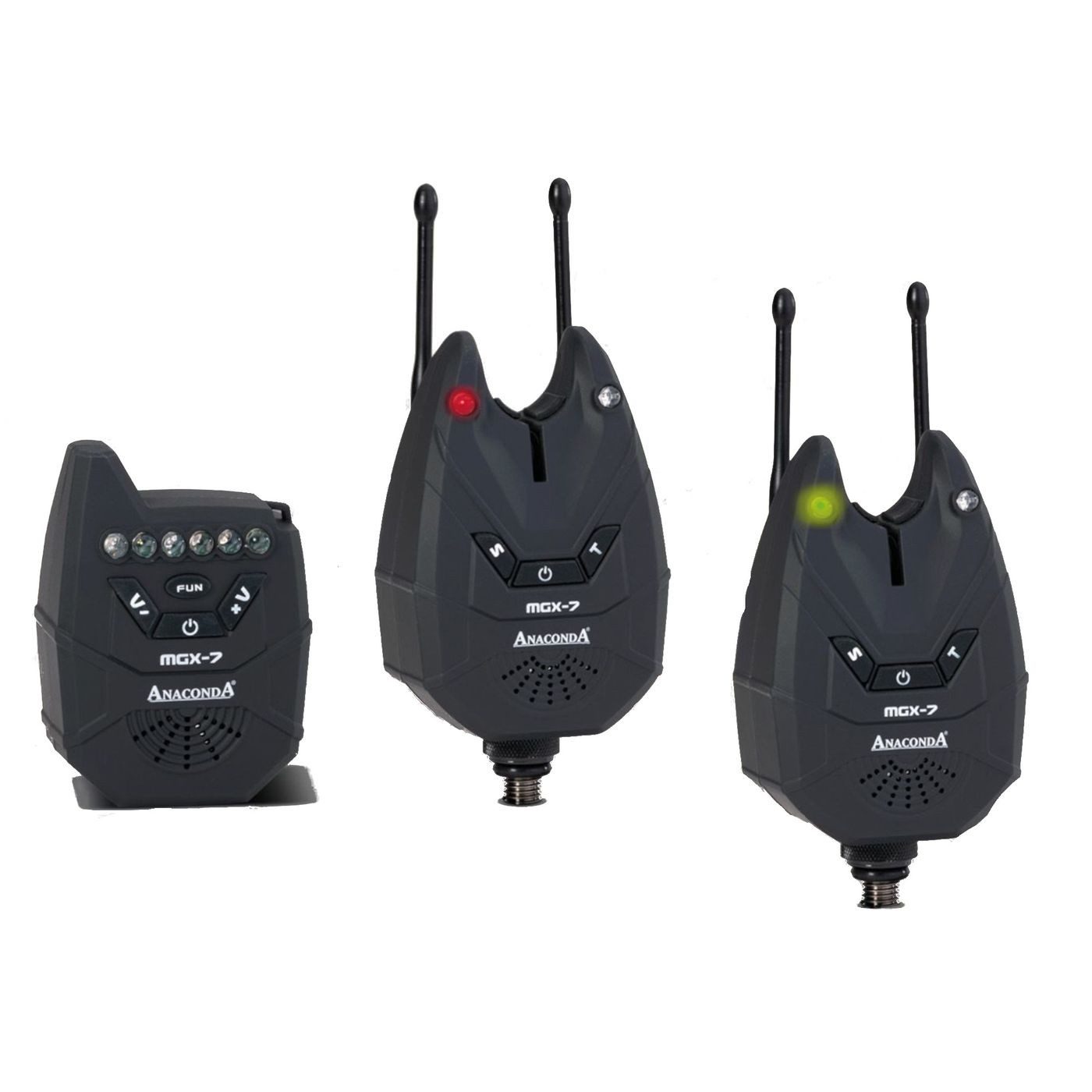 elektronischer Bissanzeiger Anaconda Nighthawk MGX-7 Set 2+1 Multicolor - Bissanzeiger Set