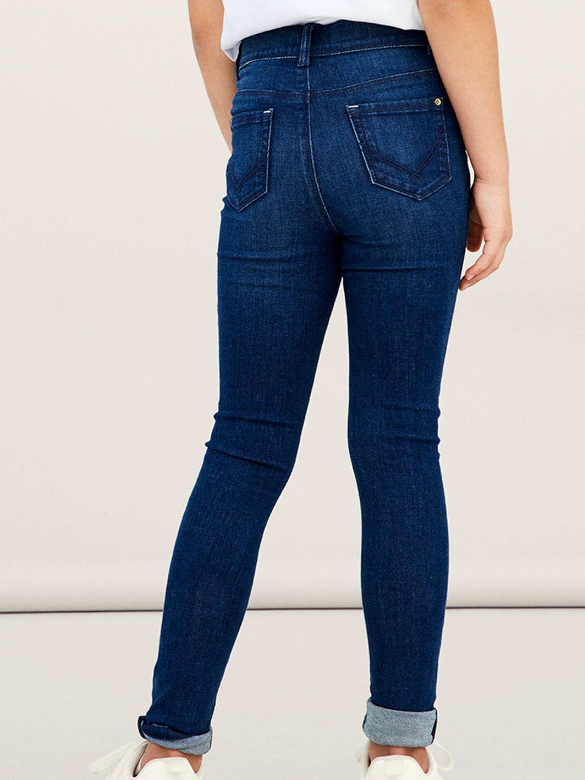 denim Plain/ohne Polly Weiteres blue It (1-tlg) Details Name Detail, Regular-fit-Jeans medium