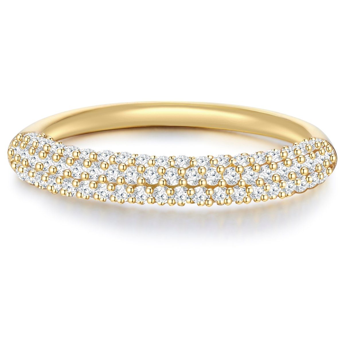 Silberring gelbgold