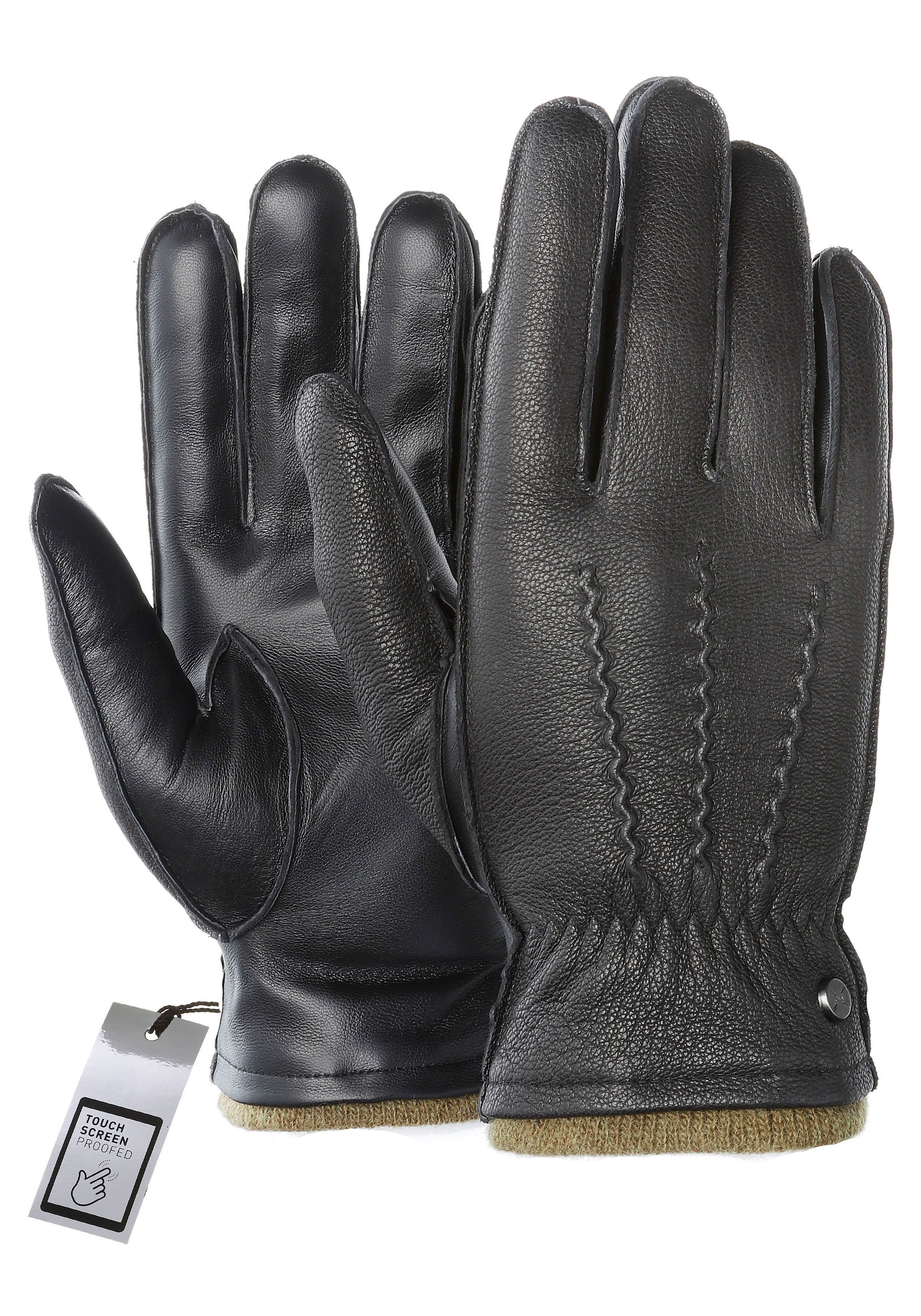 PEARLWOOD Lederhandschuhe Miles Touchscreen proofed - 10 Finger System