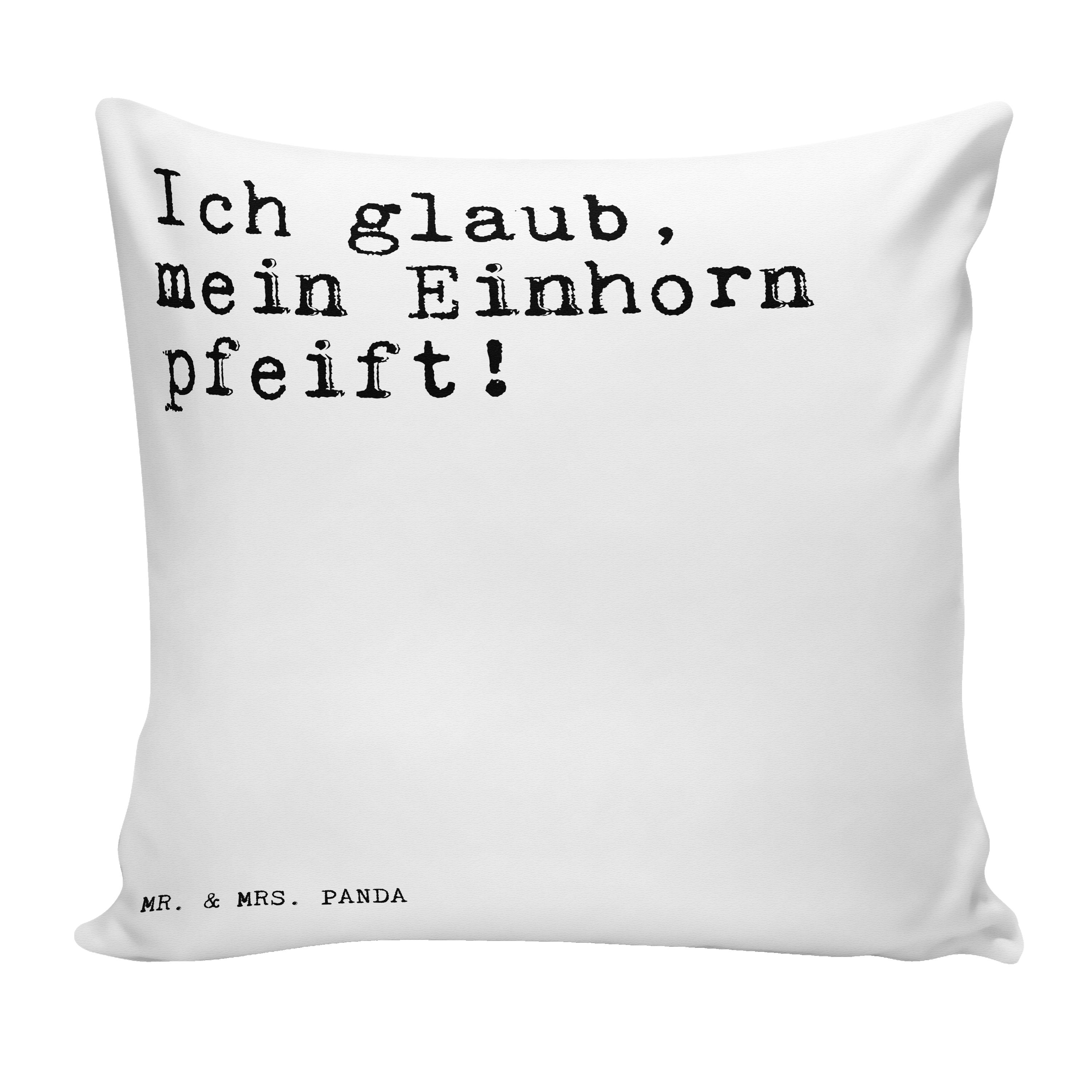 Mr. & Mrs. Panda Dekokissen »Ich glaub, mein Einhorn... Weiß Geschenk, Realität, Sofakissen