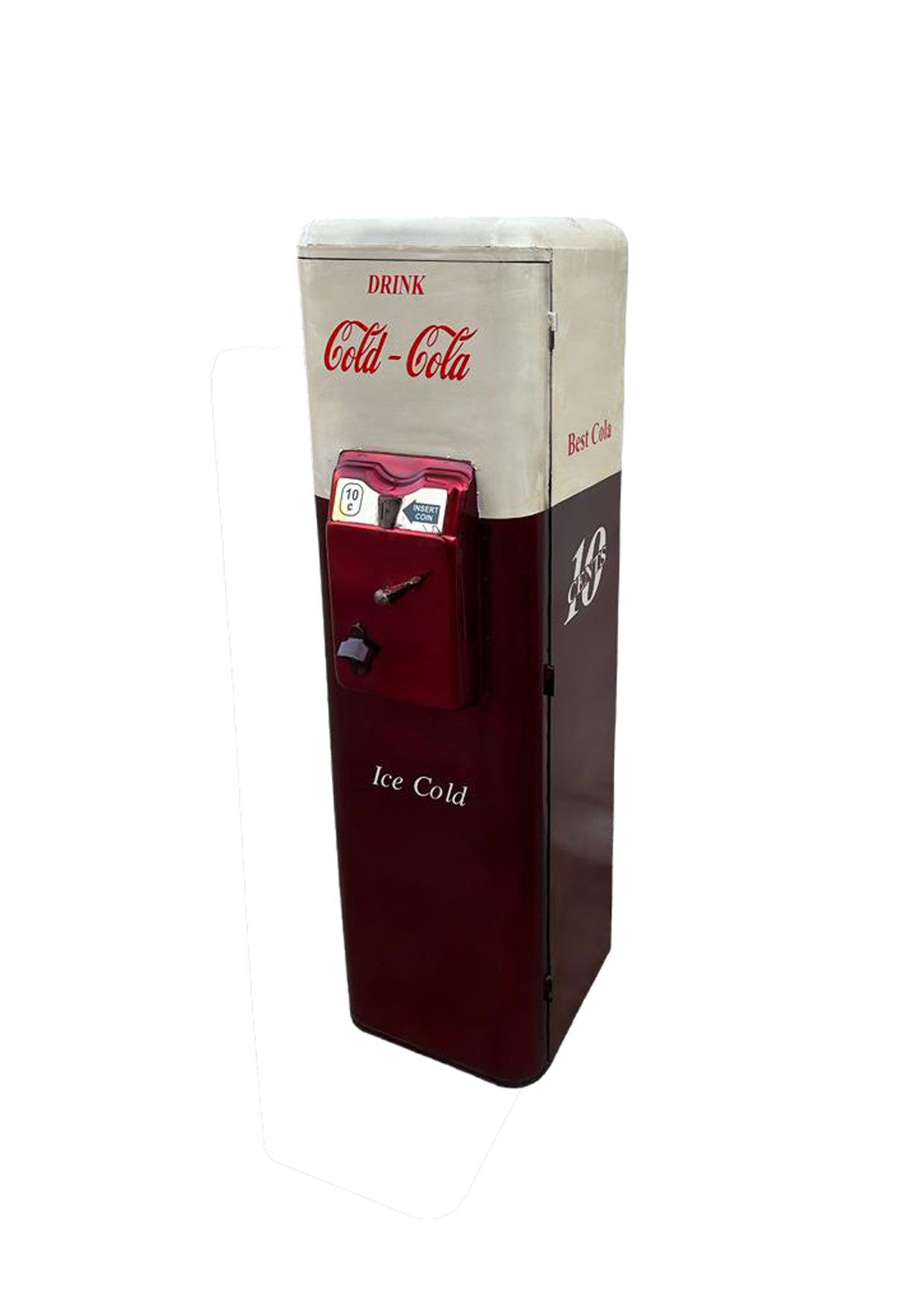 More2Home Barschrank Retro COLD-COLA-S, Metall vintage rot/weiss, BH: ca.51 x 149 cm