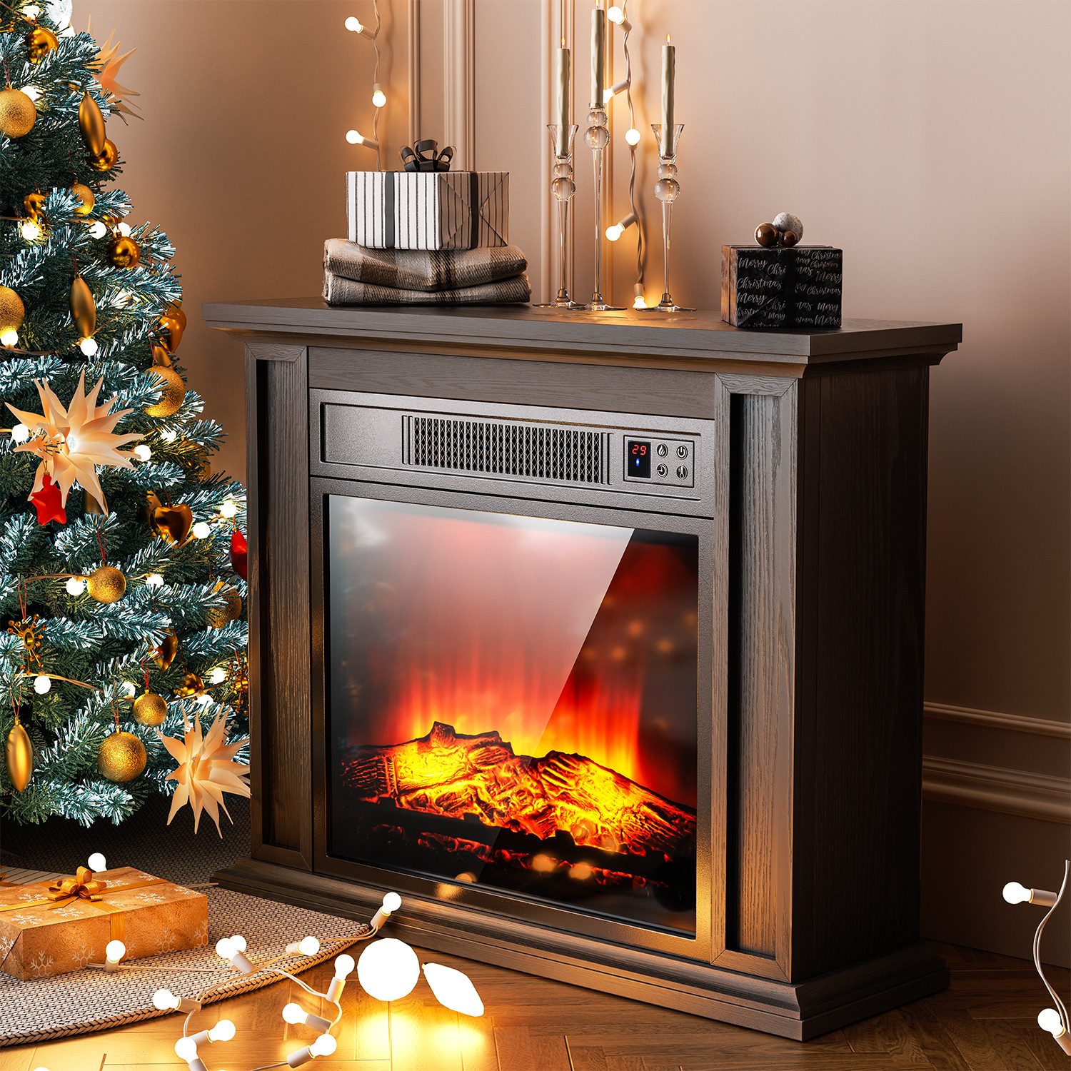 oyajia Elektrokamin elektrischer Kamin mit Heizfunktion günstig online kaufen